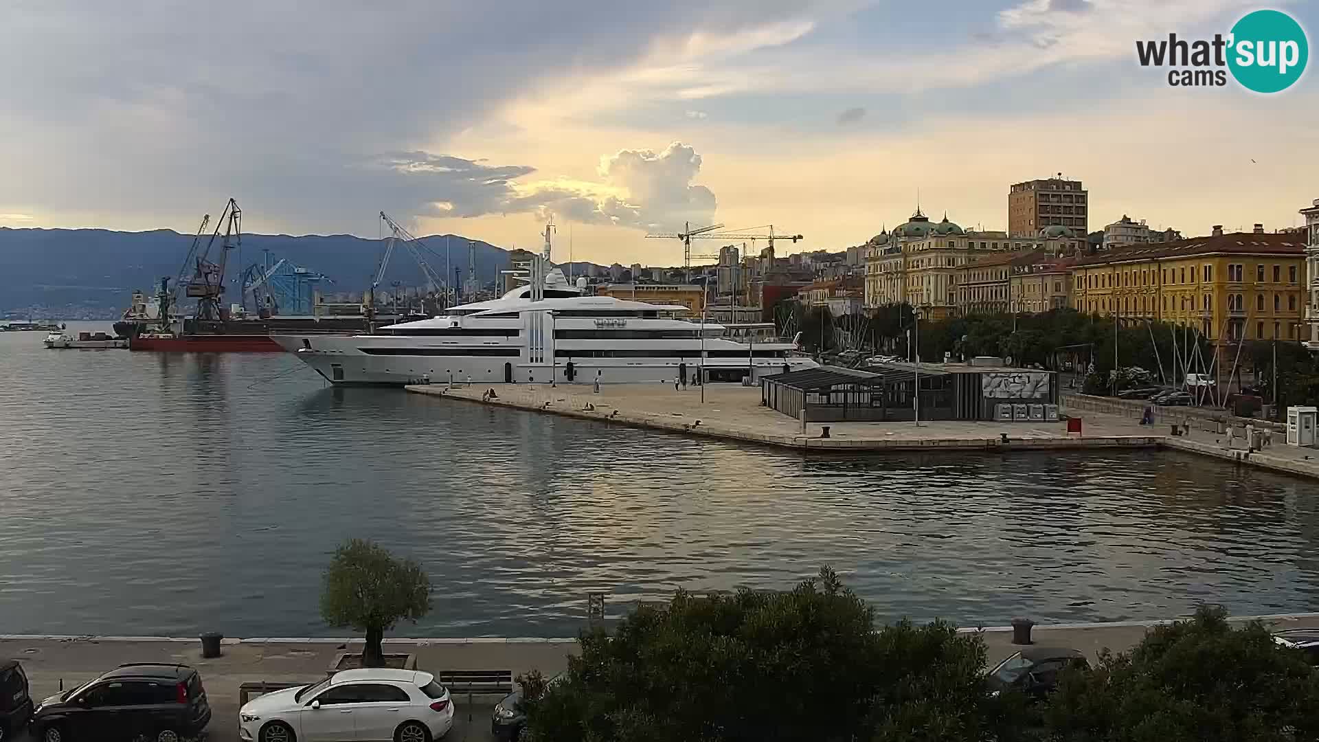 The Riva and Marina in Rijeka  – Live Webcam Croatia