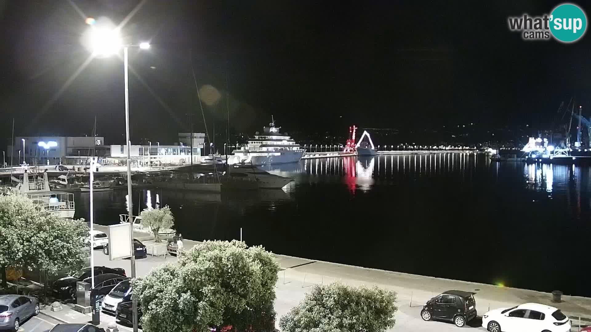 The Riva and Marina in Rijeka  – Live Webcam Croatia