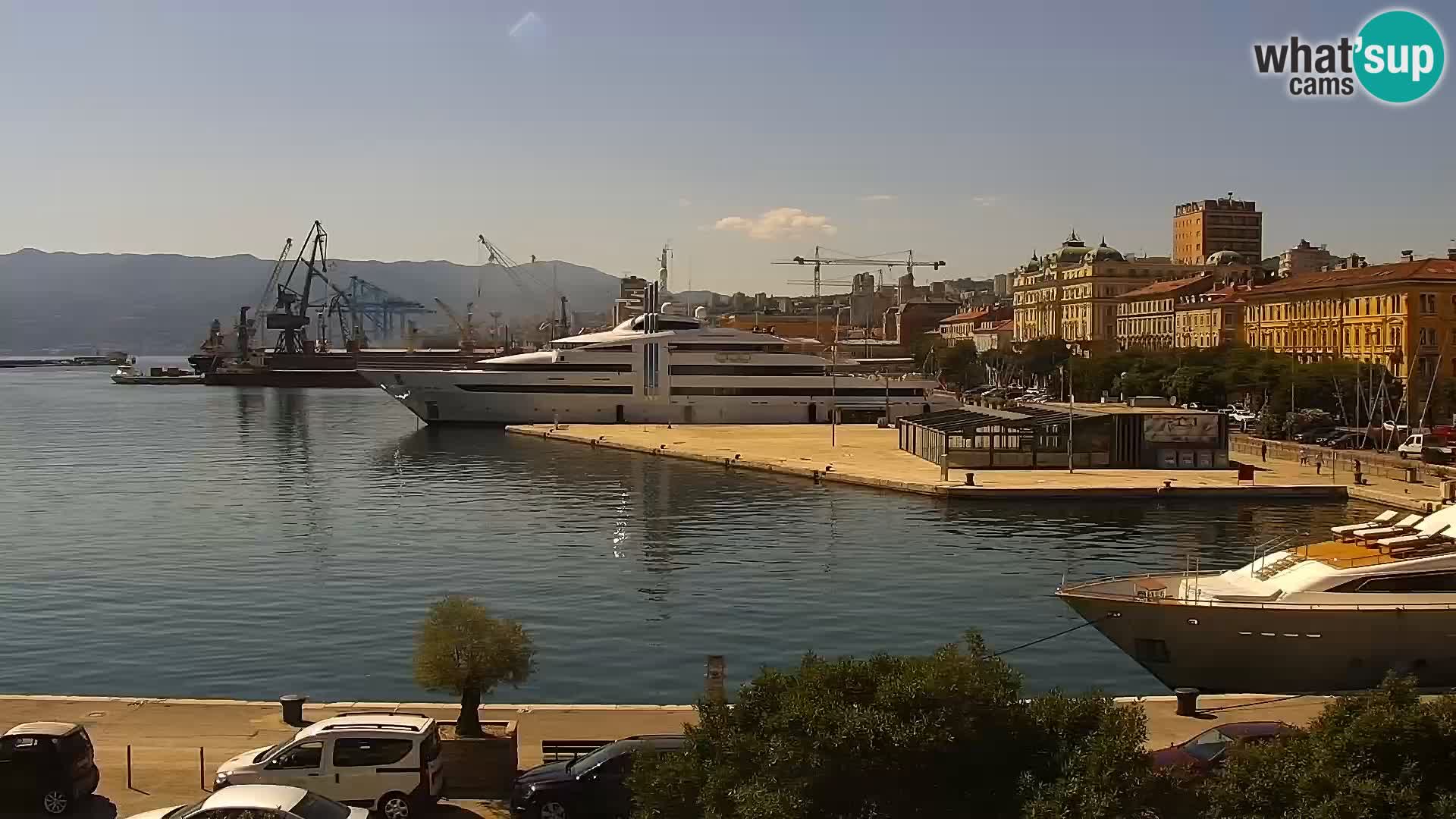 The Riva and Marina in Rijeka  – Live Webcam Croatia