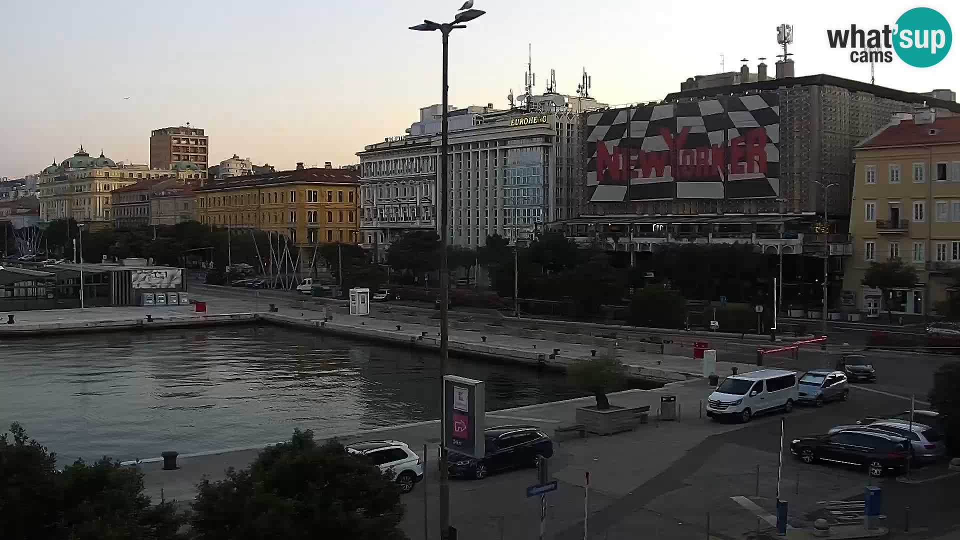 The Riva and Marina in Rijeka  – Live Webcam Croatia
