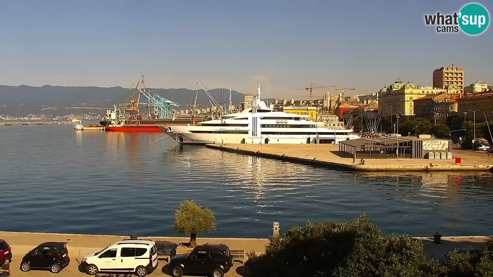 La Riva et Marina à Rijeka – Live Webcam Croatie