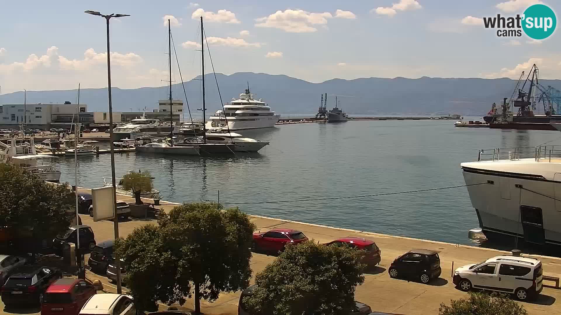 The Riva and Marina in Rijeka  – Live Webcam Croatia