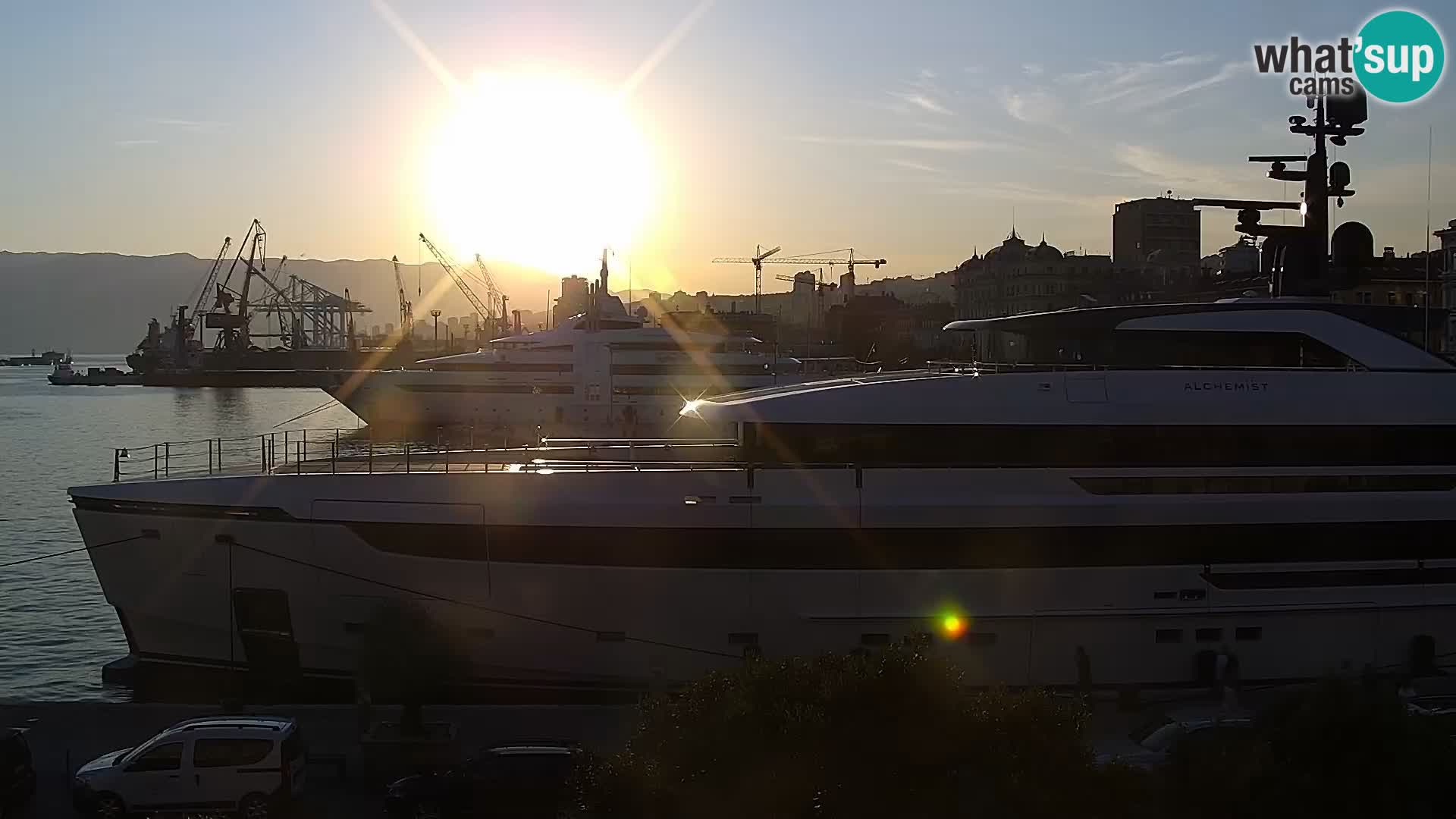 La Riva et Marina à Rijeka – Live Webcam Croatie