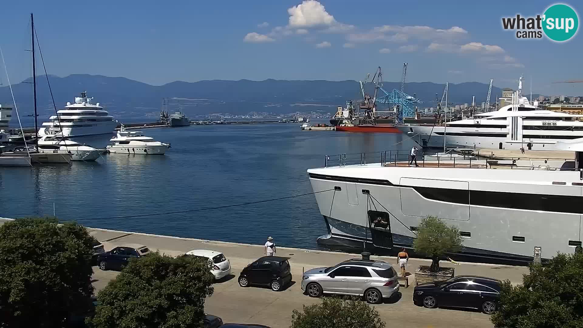 Die Riva und Marina in Rijeka – Live Webcam Kroatien
