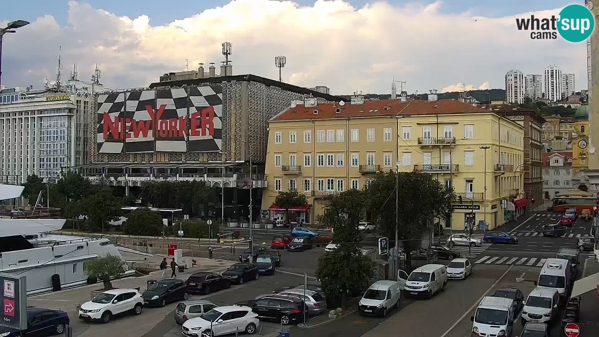 La Riva y Marina en Rijeka – Webcam en vivo Croacia
