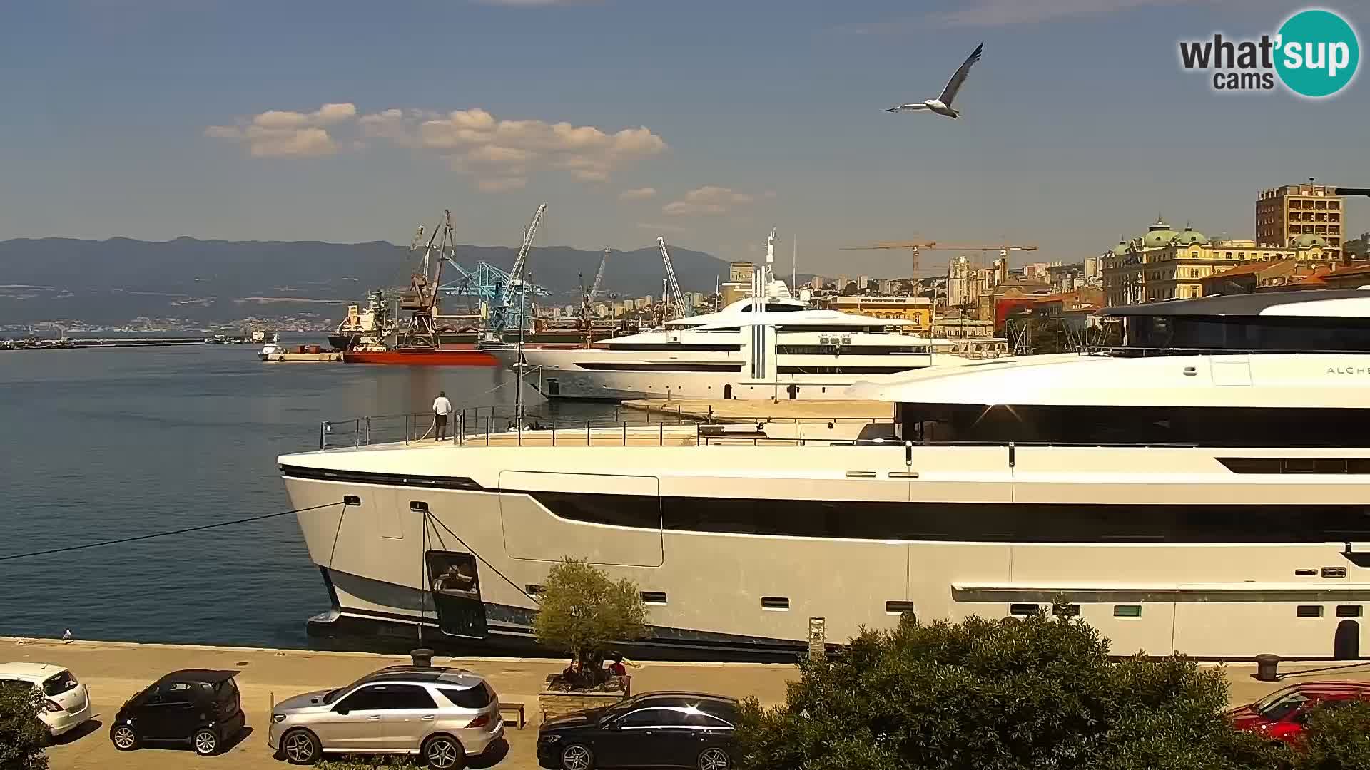 La Riva et Marina à Rijeka – Live Webcam Croatie