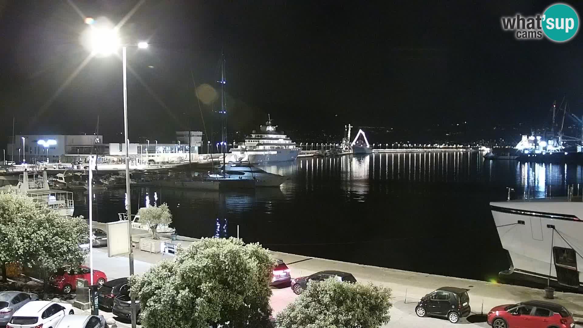 The Riva and Marina in Rijeka  – Live Webcam Croatia