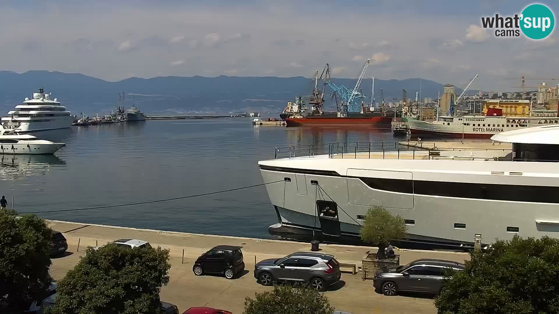 Die Riva und Marina in Rijeka – Live Webcam Kroatien