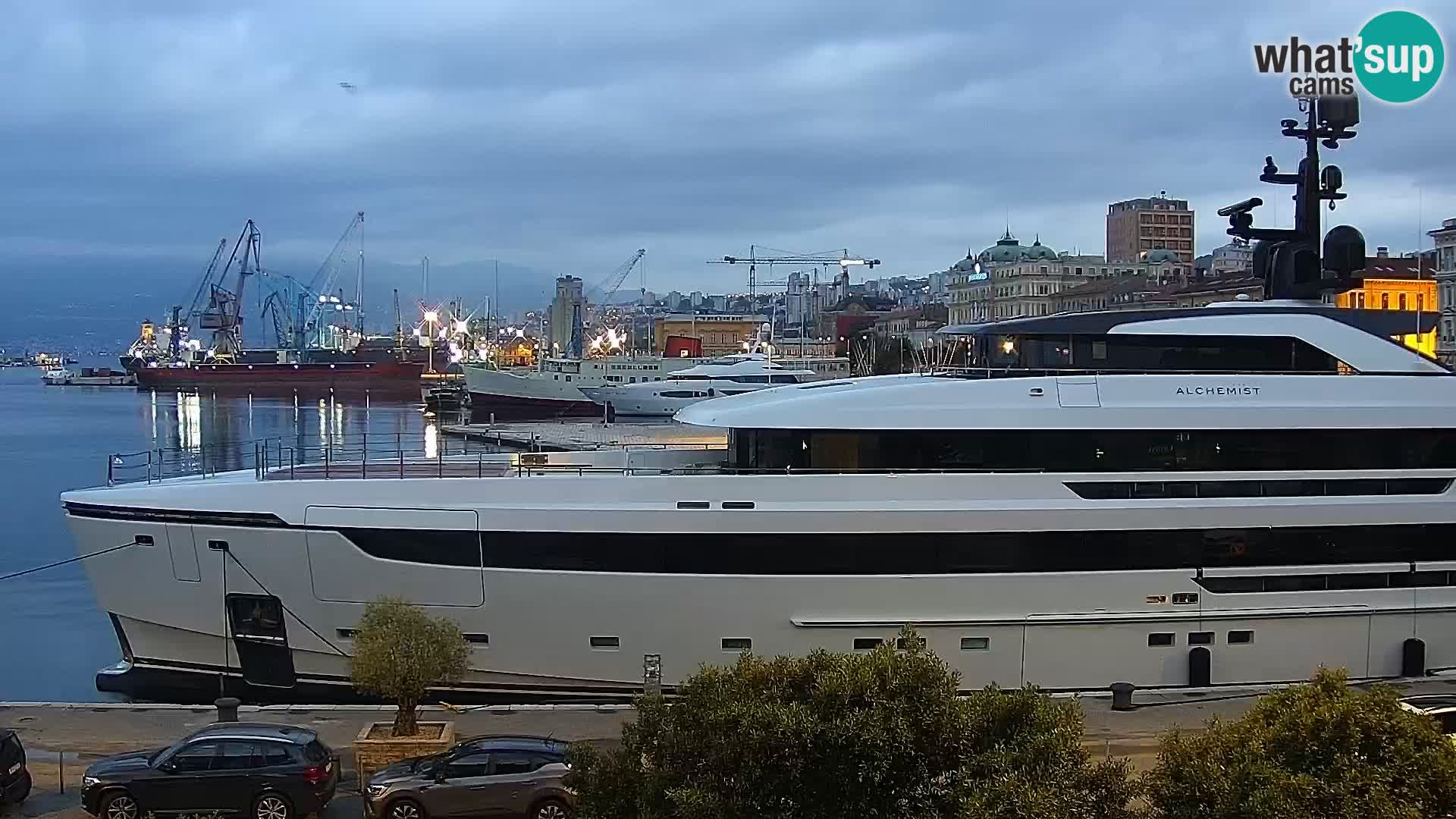 The Riva and Marina in Rijeka  – Live Webcam Croatia