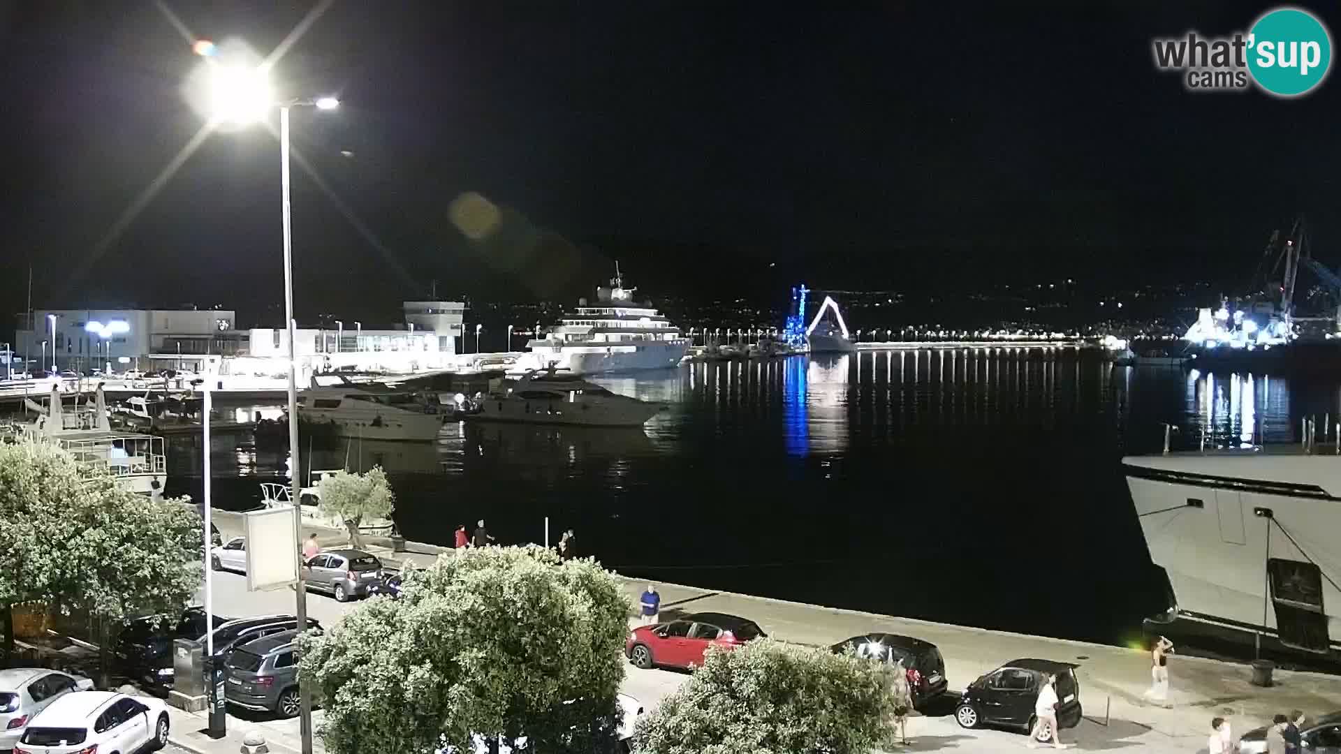 La Riva et Marina à Rijeka – Live Webcam Croatie