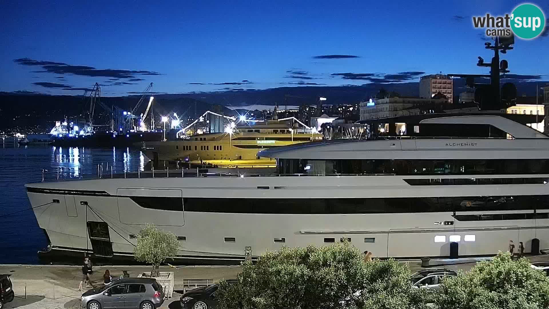 The Riva and Marina in Rijeka  – Live Webcam Croatia