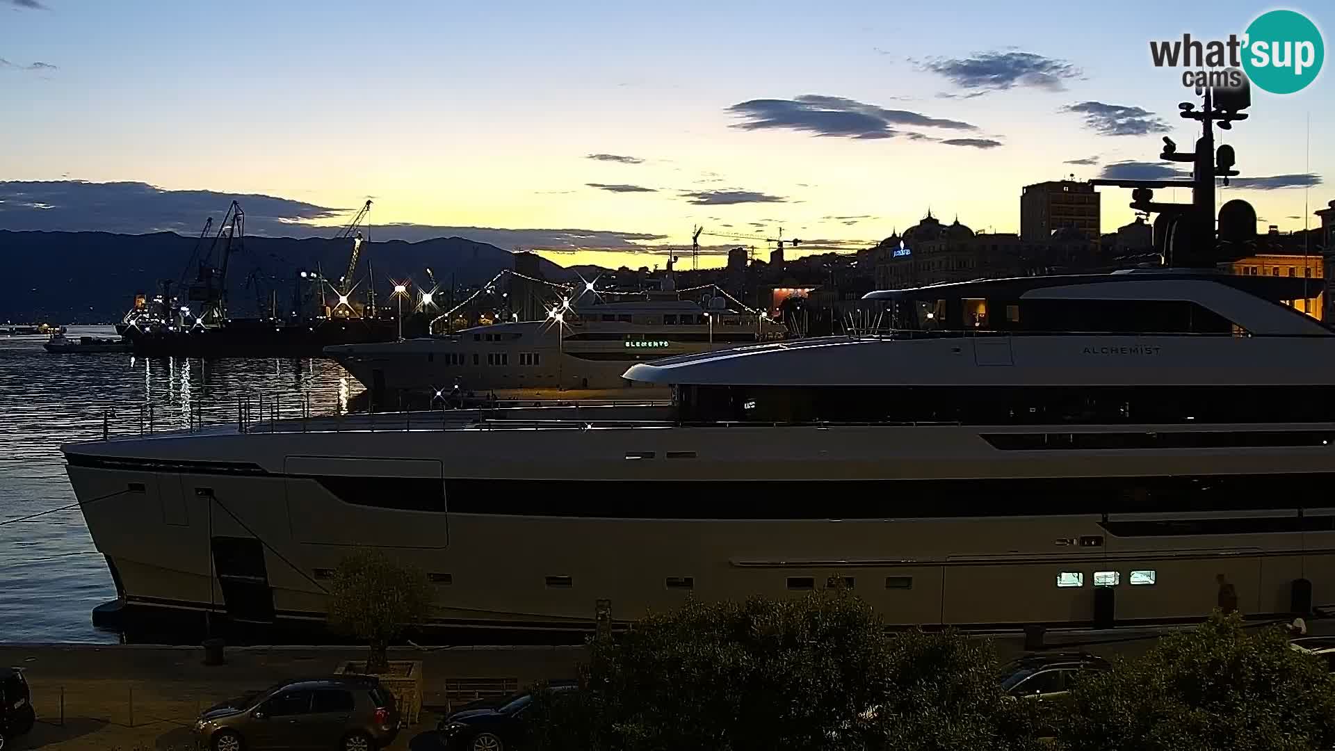 Die Riva und Marina in Rijeka – Live Webcam Kroatien