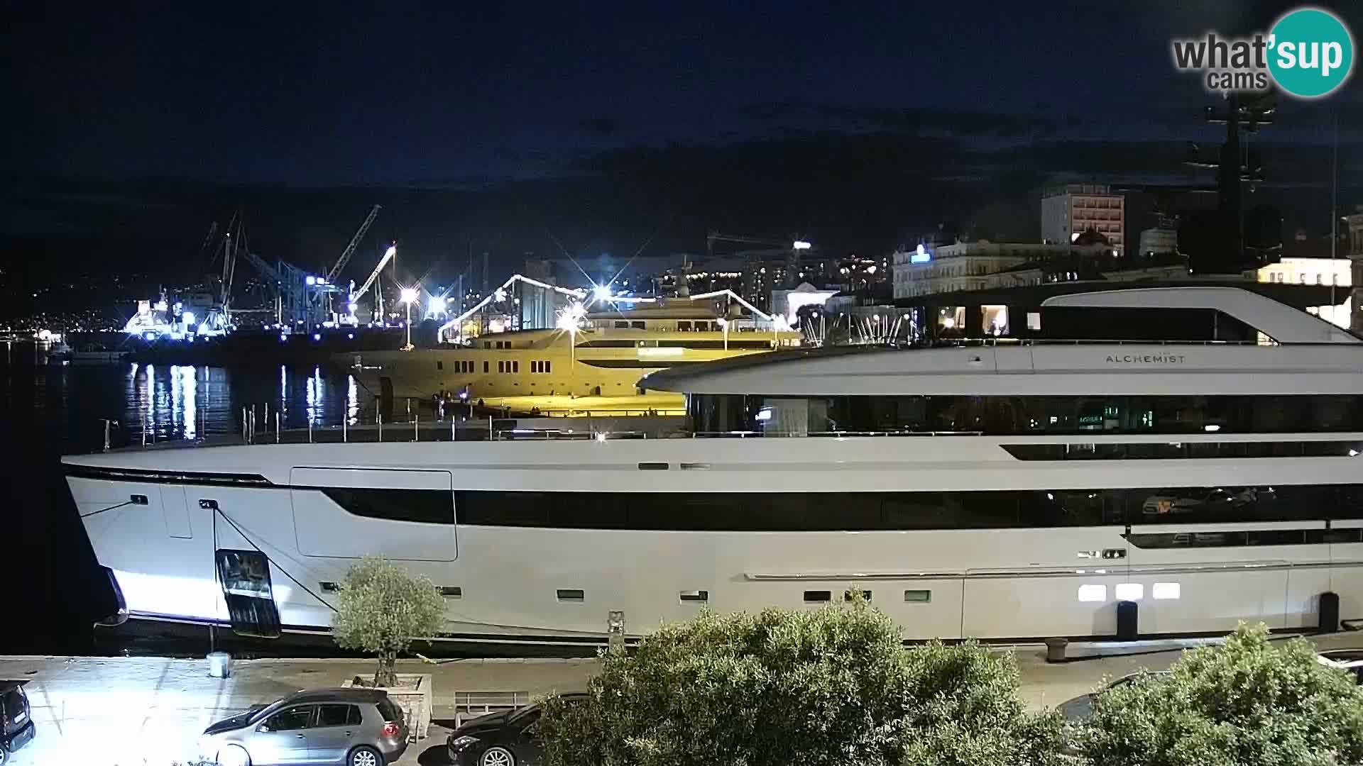 La Riva et Marina à Rijeka – Live Webcam Croatie