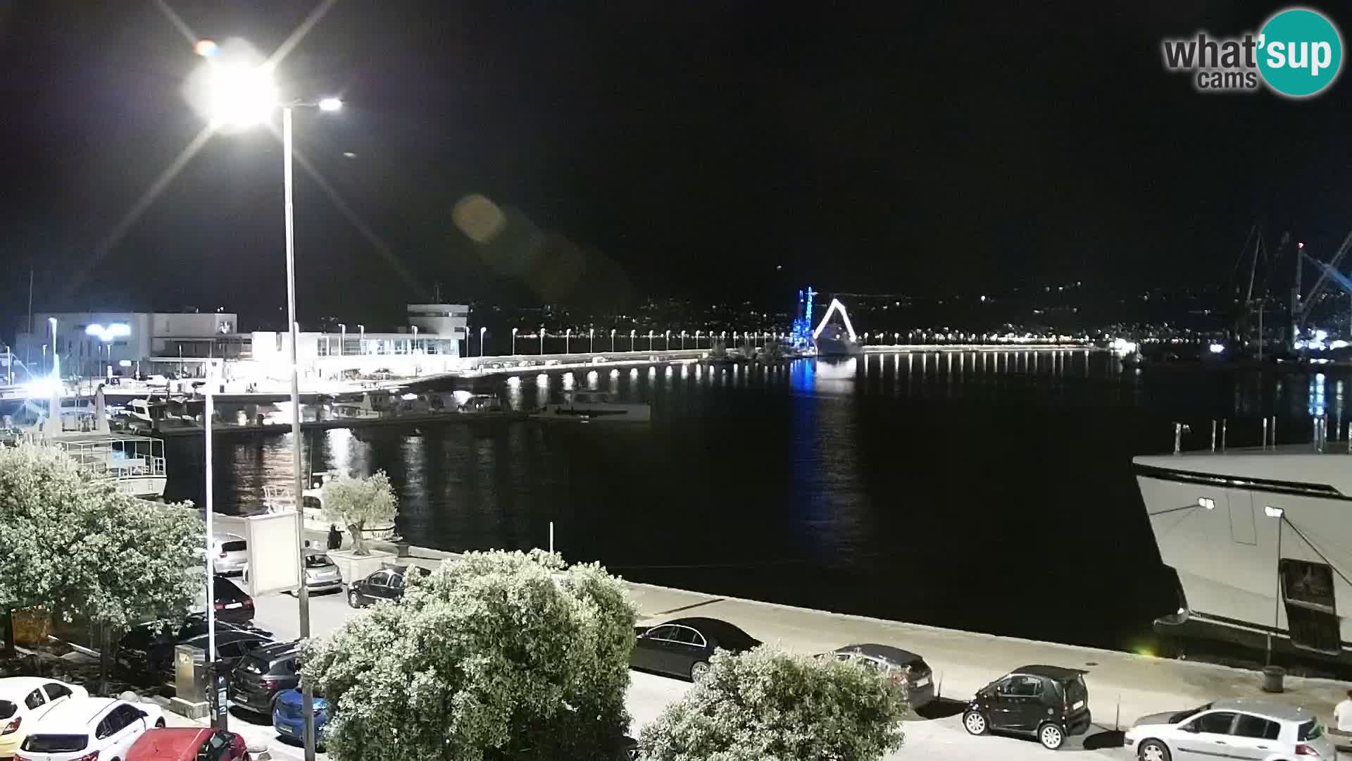The Riva and Marina in Rijeka  – Live Webcam Croatia