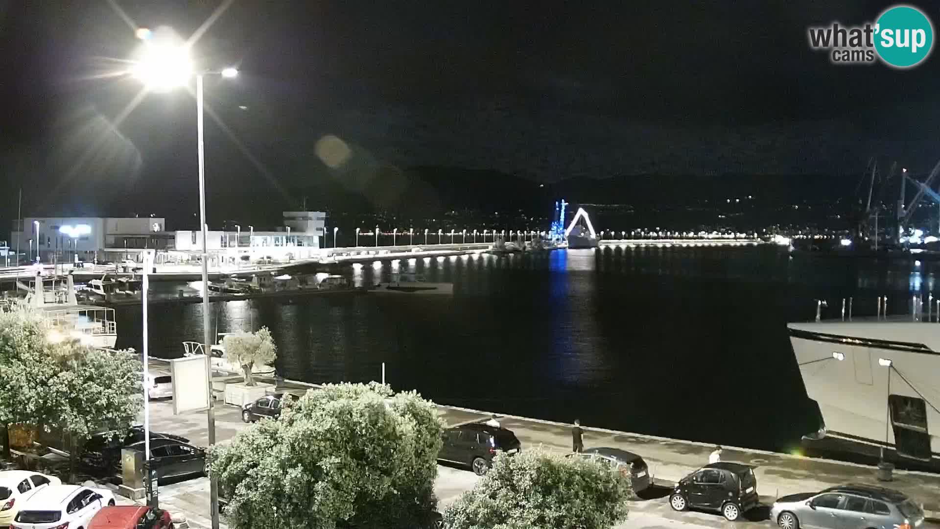 La Riva y Marina en Rijeka – Webcam en vivo Croacia