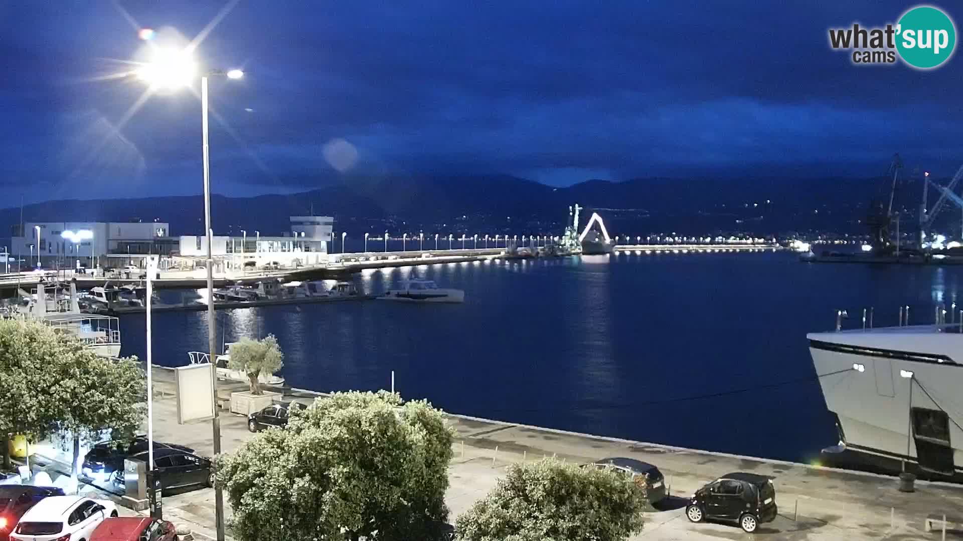 The Riva and Marina in Rijeka  – Live Webcam Croatia