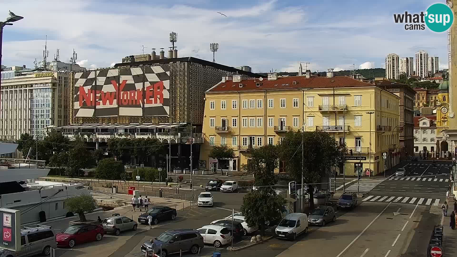 La Riva y Marina en Rijeka – Webcam en vivo Croacia