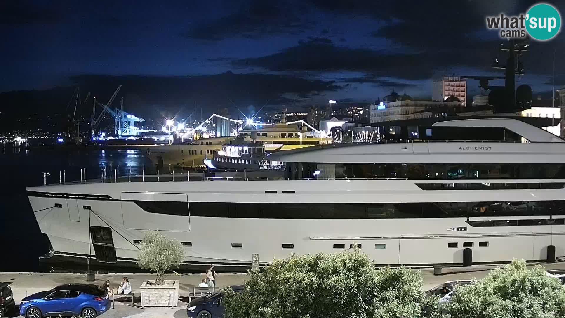 Die Riva und Marina in Rijeka – Live Webcam Kroatien
