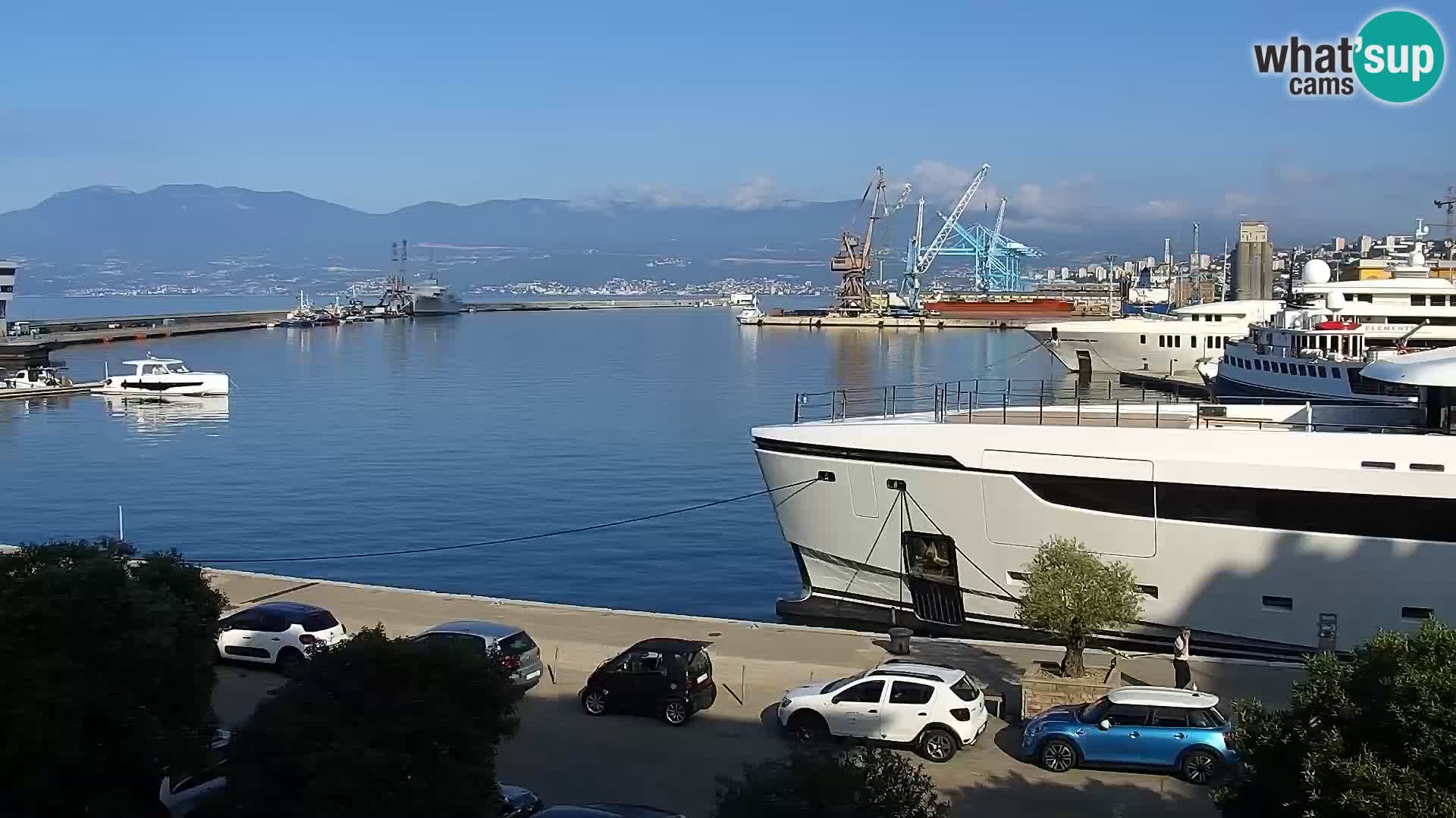 The Riva and Marina in Rijeka  – Live Webcam Croatia