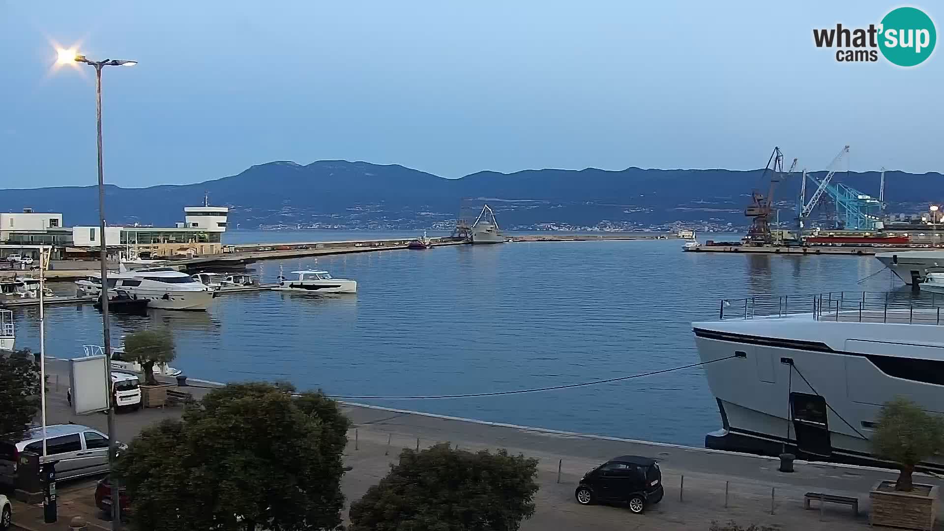 Die Riva und Marina in Rijeka – Live Webcam Kroatien