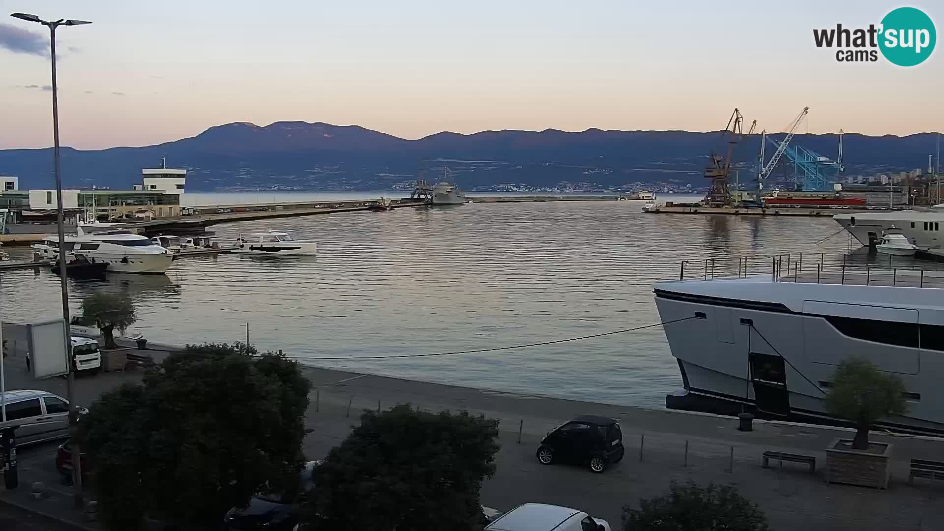 The Riva and Marina in Rijeka  – Live Webcam Croatia
