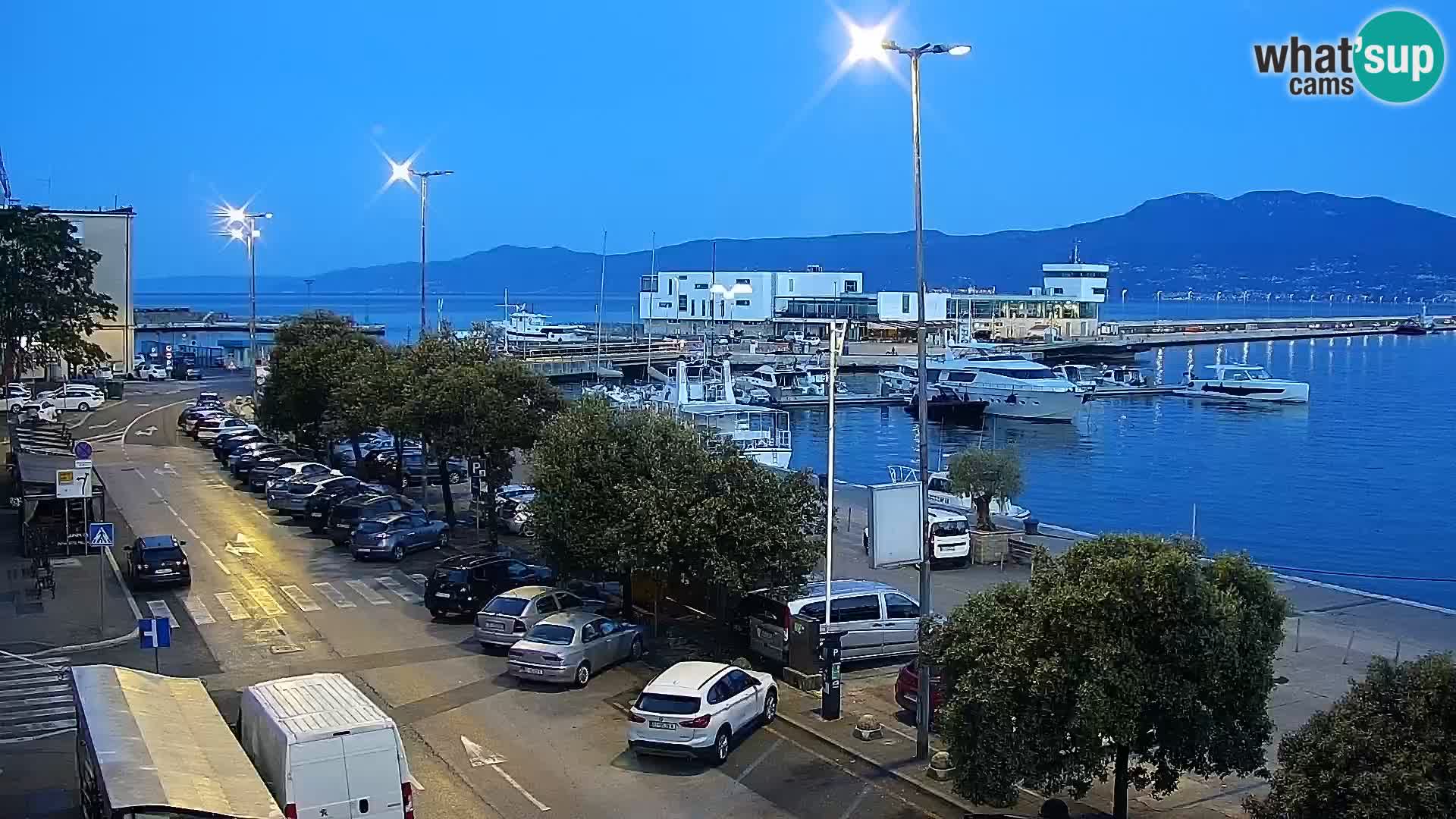 La Riva et Marina à Rijeka – Live Webcam Croatie