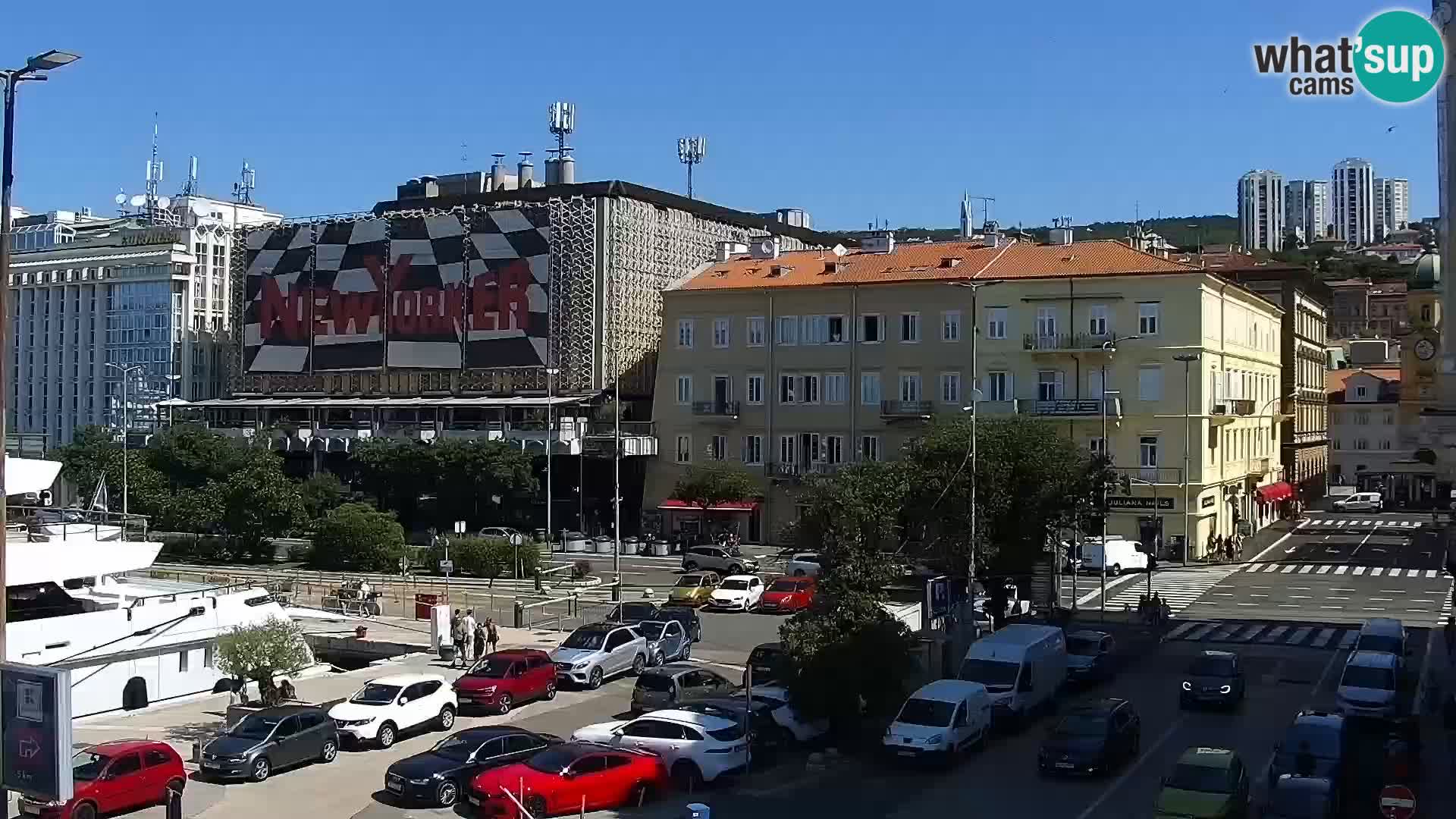 Die Riva und Marina in Rijeka – Live Webcam Kroatien