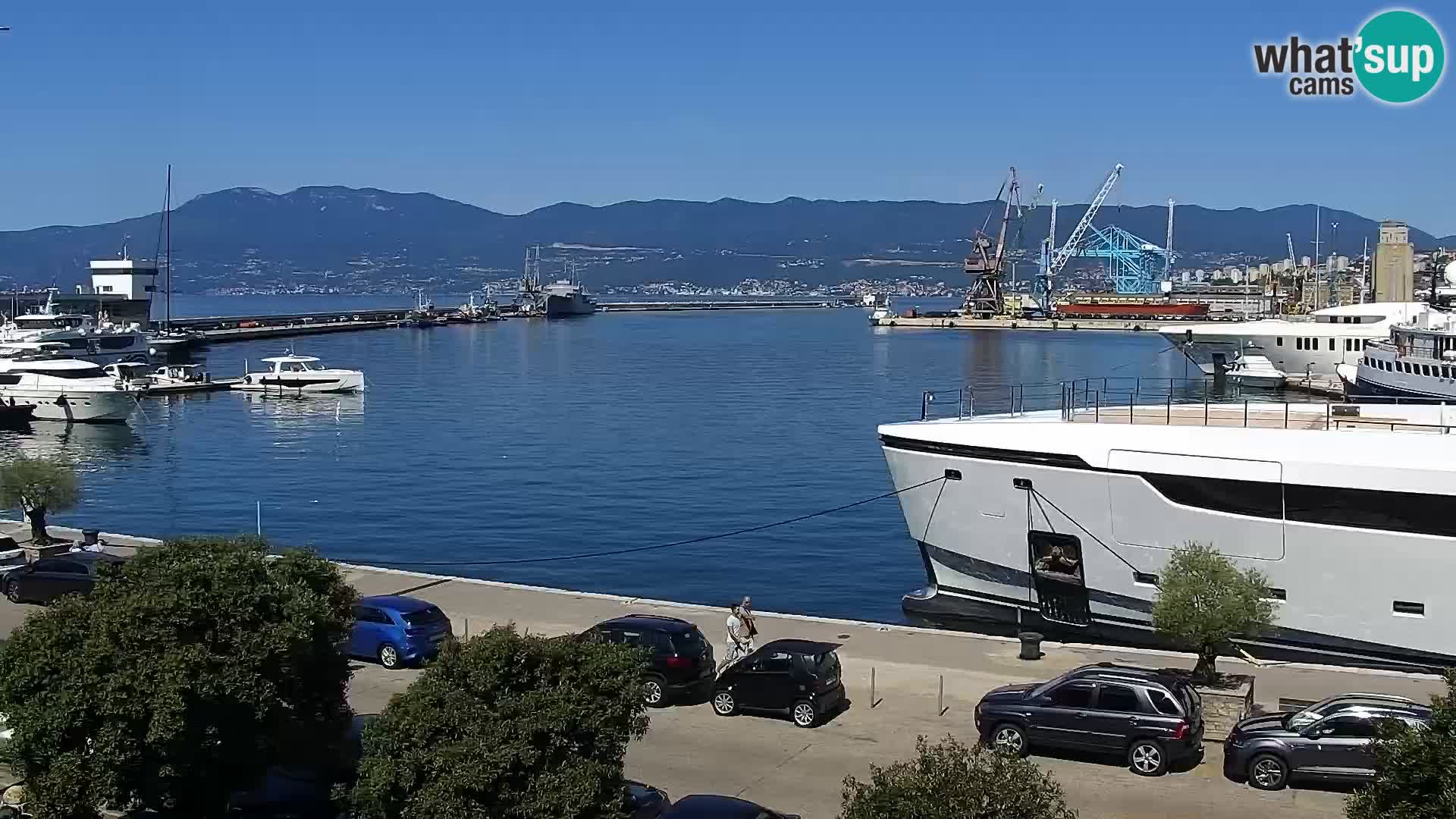 Die Riva und Marina in Rijeka – Live Webcam Kroatien