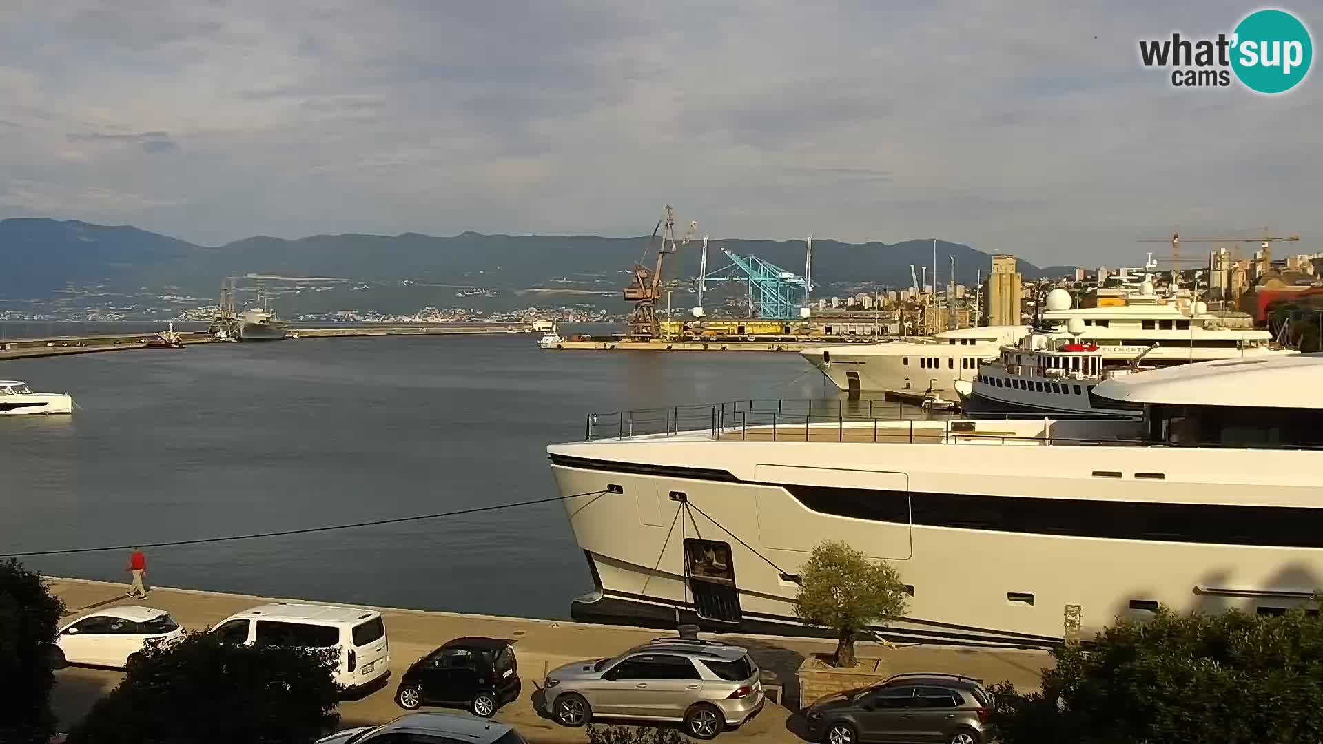 The Riva and Marina in Rijeka  – Live Webcam Croatia