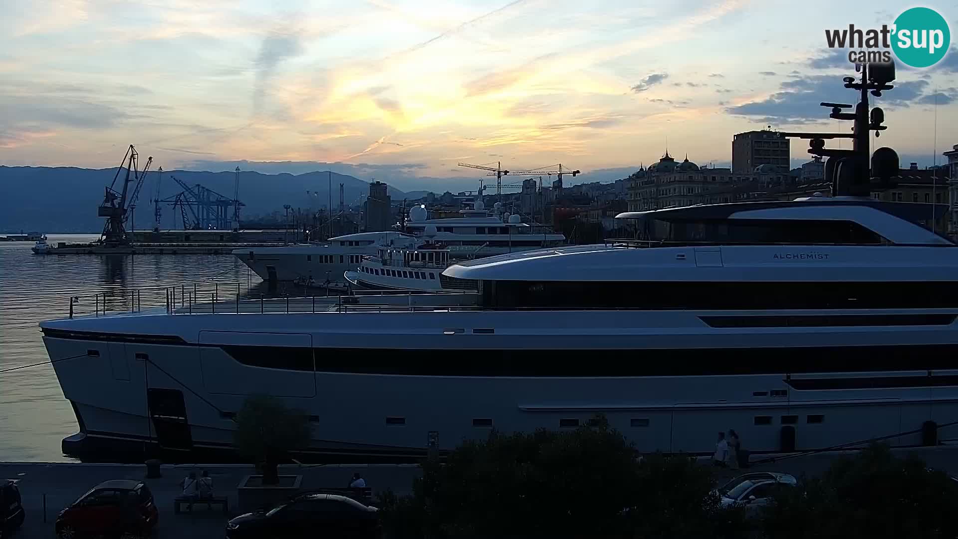 Die Riva und Marina in Rijeka – Live Webcam Kroatien