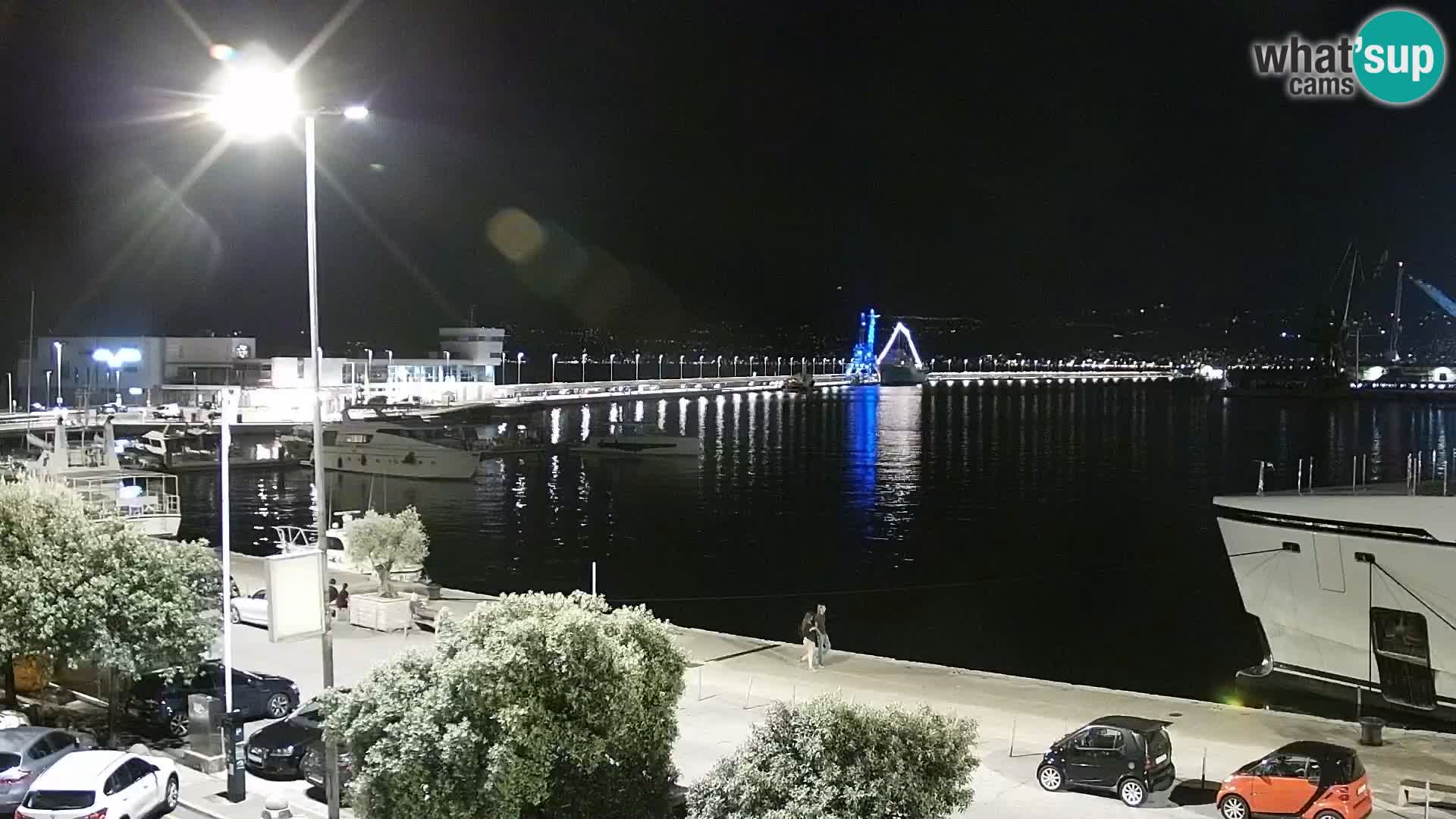 The Riva and Marina in Rijeka  – Live Webcam Croatia