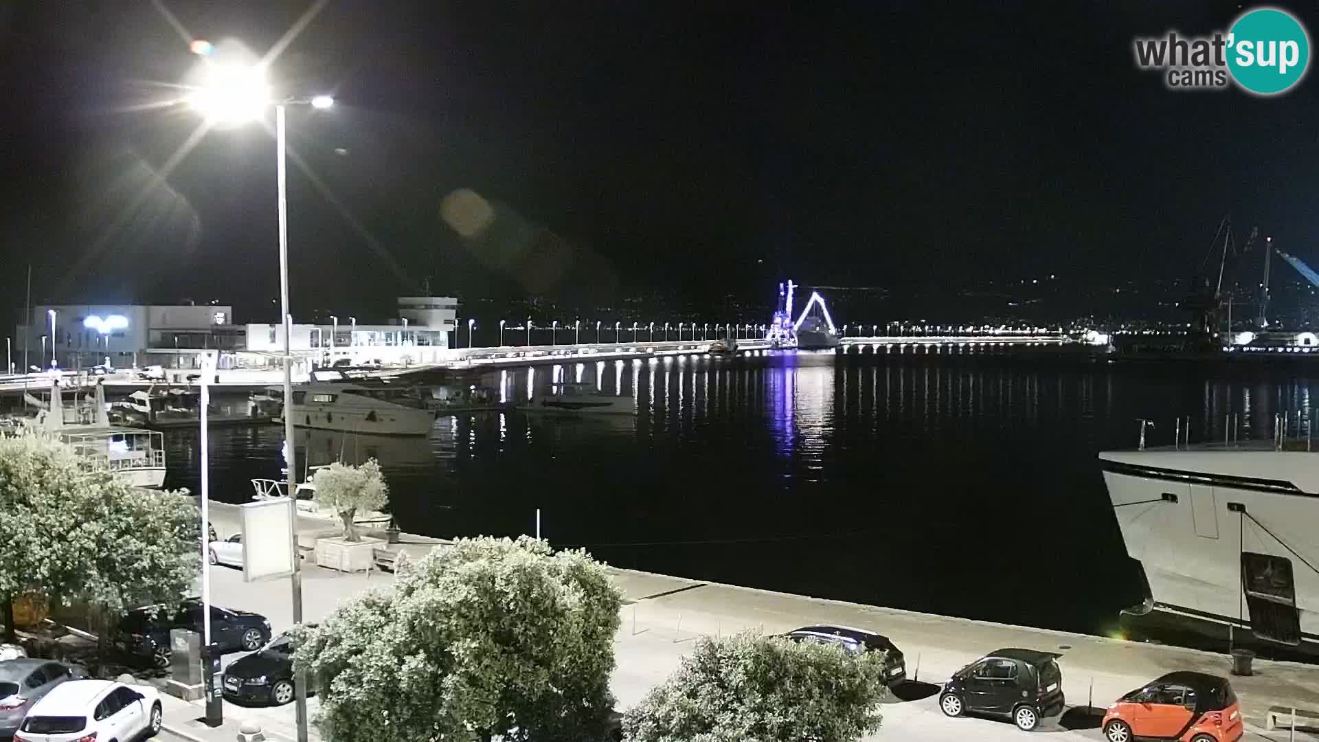 La Riva y Marina en Rijeka – Webcam en vivo Croacia