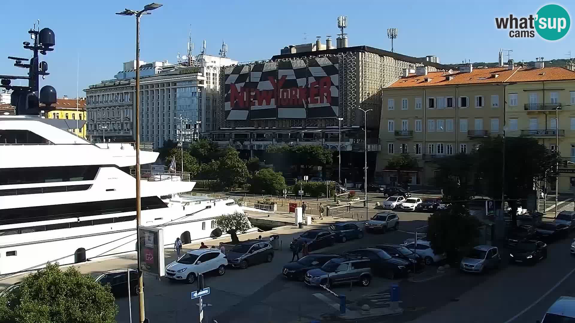 The Riva and Marina in Rijeka  – Live Webcam Croatia