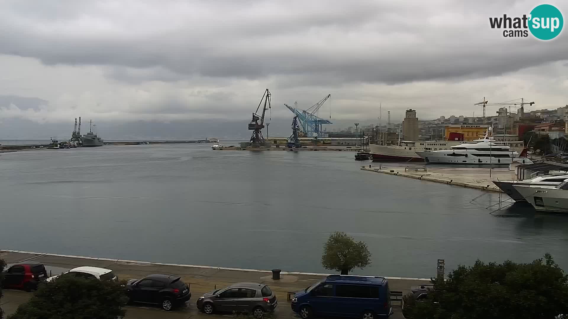 La Riva y Marina en Rijeka – Webcam en vivo Croacia