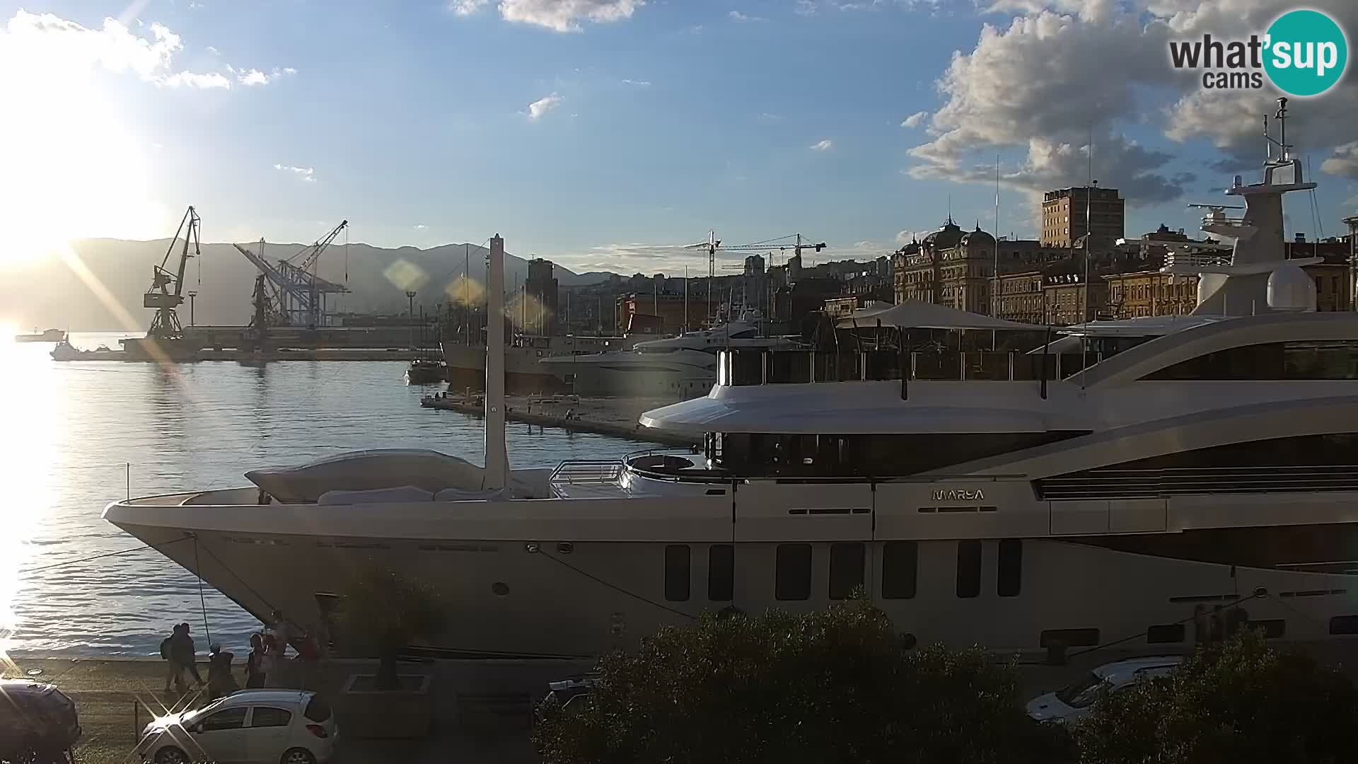 La Riva e la Marina a Rijeka (Fiume) – Live Webcam Croazia