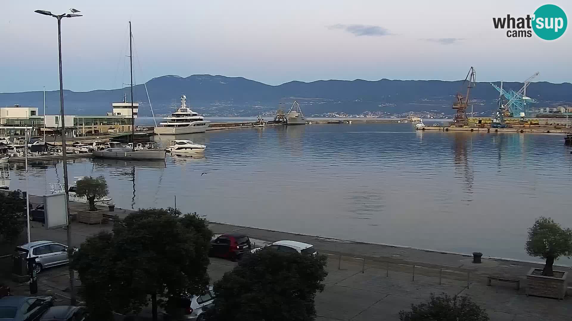 La Riva et Marina à Rijeka – Live Webcam Croatie