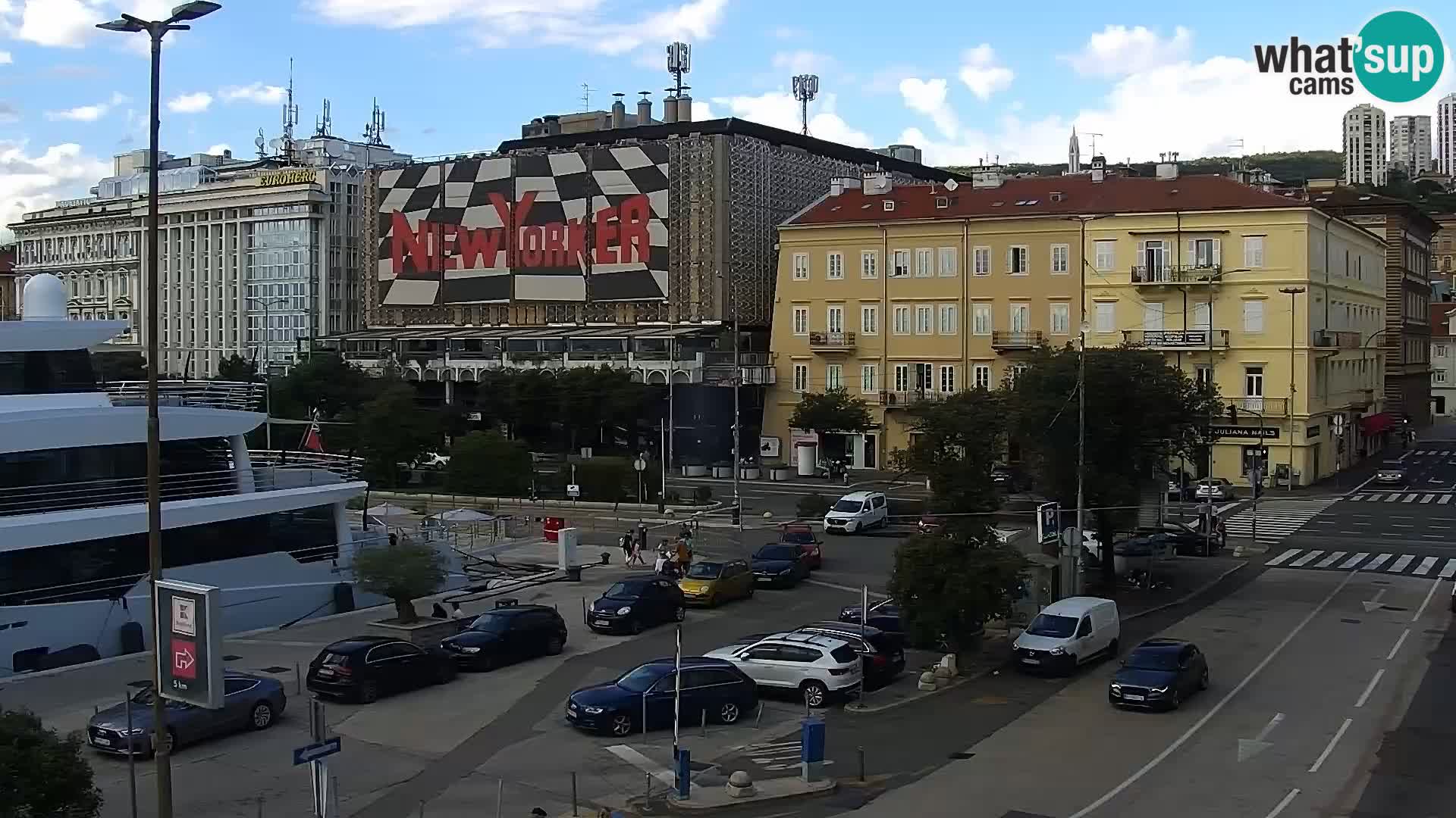 Die Riva und Marina in Rijeka – Live Webcam Kroatien