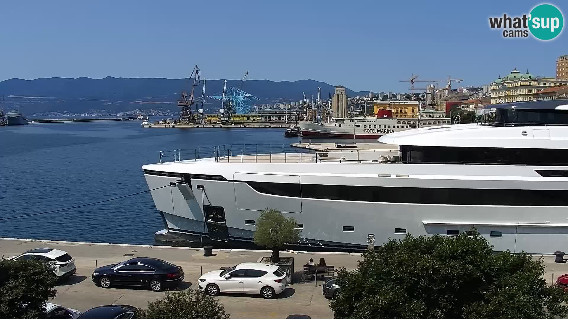 The Riva and Marina in Rijeka  – Live Webcam Croatia