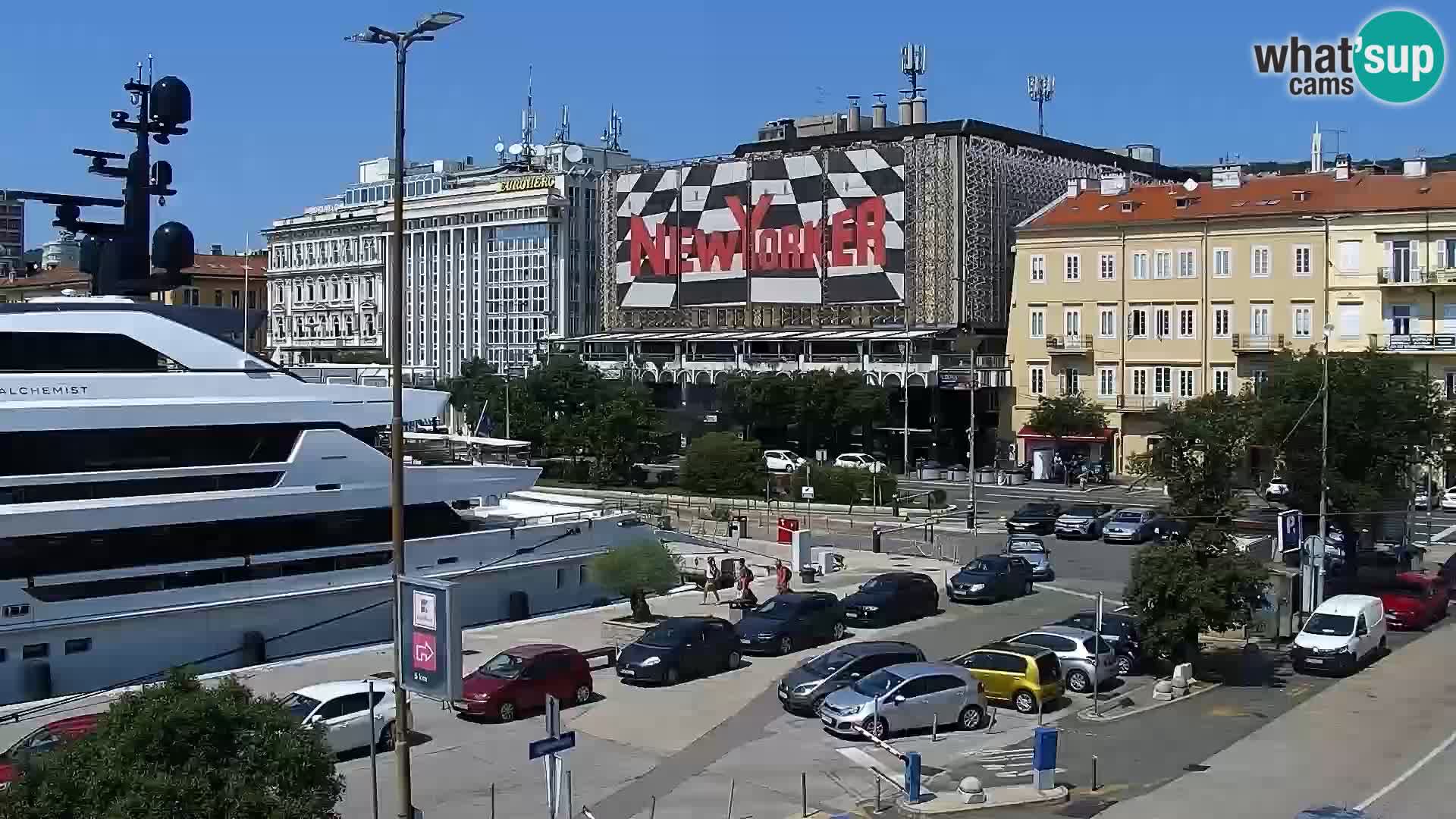 The Riva and Marina in Rijeka  – Live Webcam Croatia