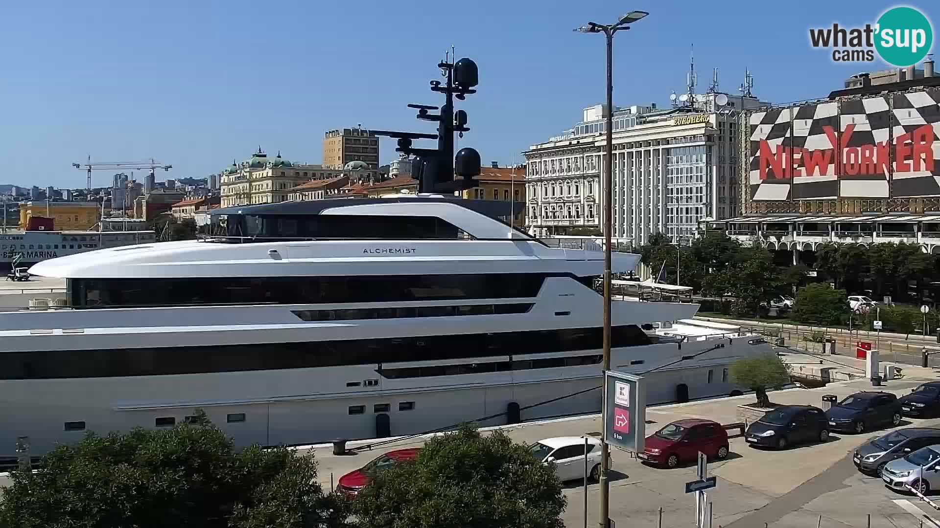 The Riva and Marina in Rijeka  – Live Webcam Croatia