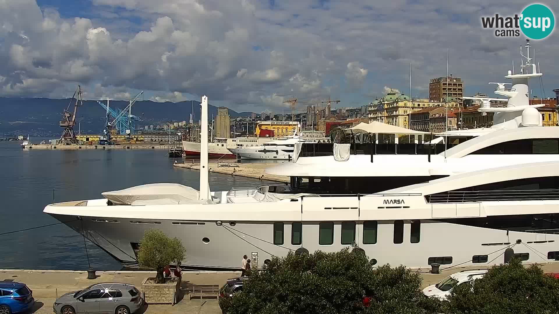 The Riva and Marina in Rijeka  – Live Webcam Croatia