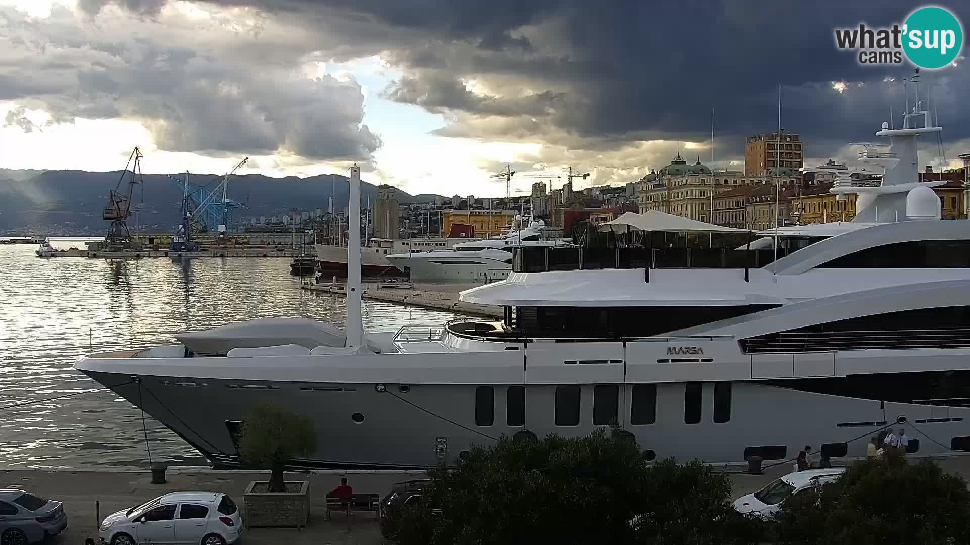 The Riva and Marina in Rijeka  – Live Webcam Croatia
