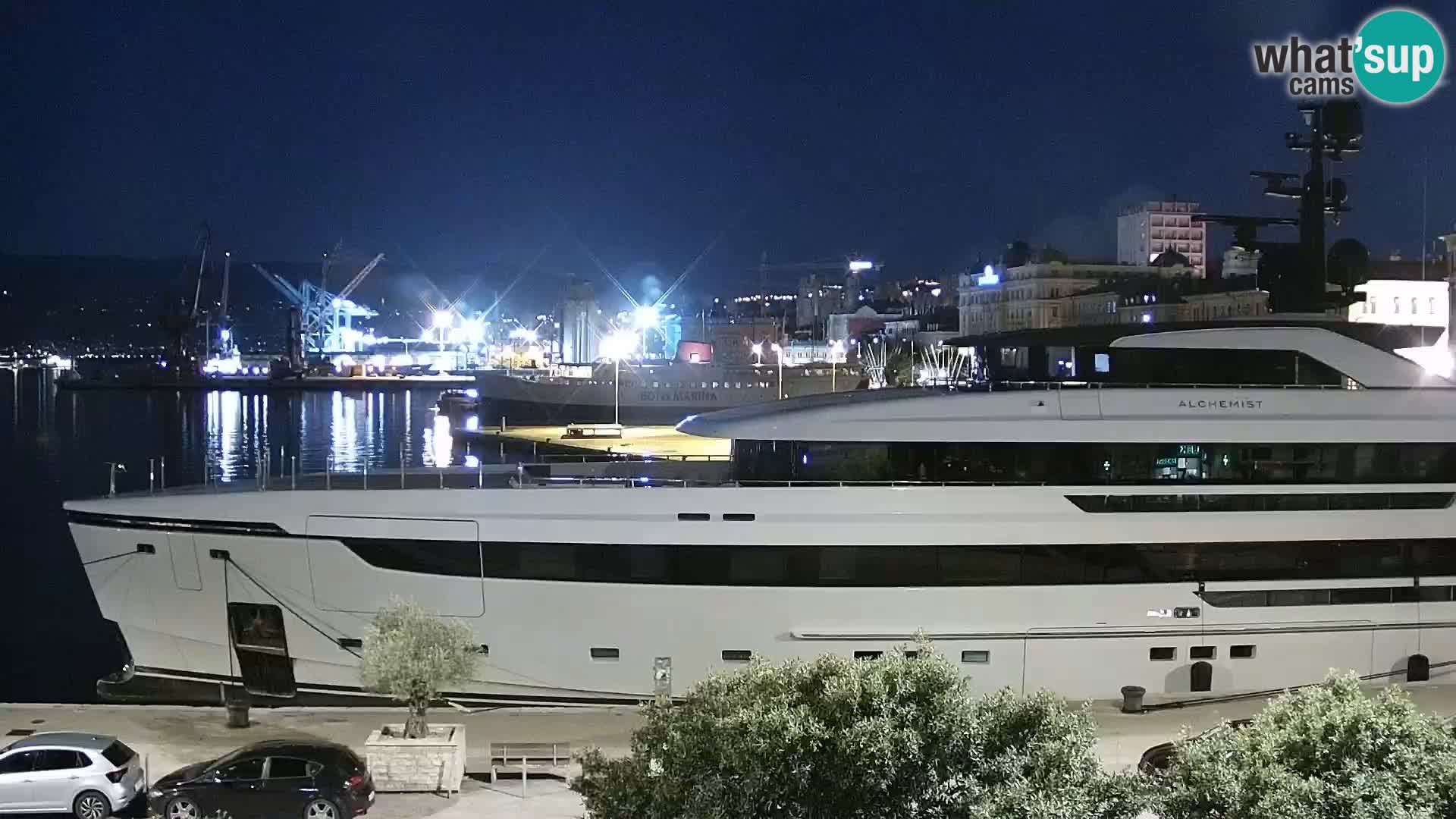 The Riva and Marina in Rijeka  – Live Webcam Croatia