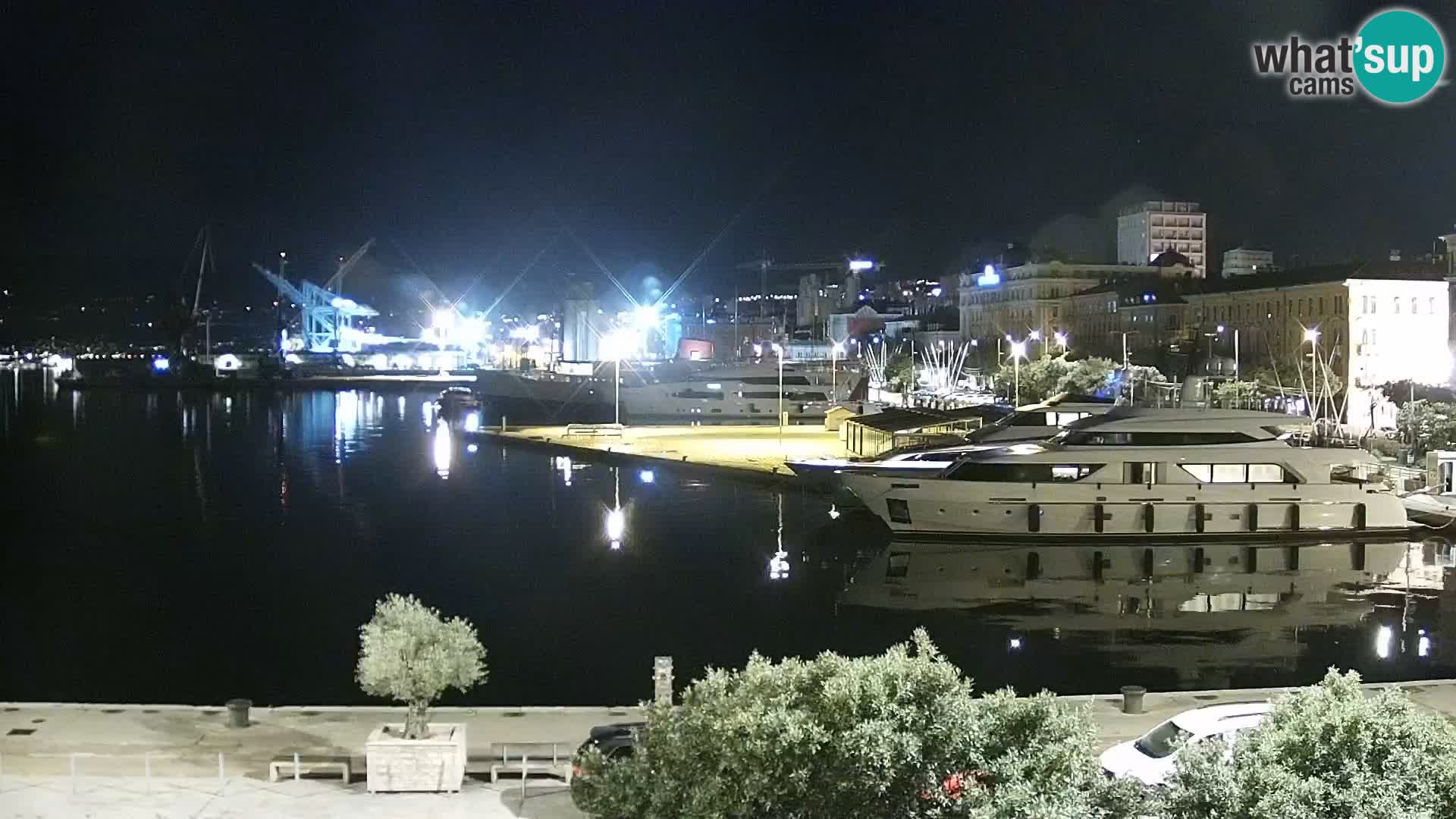 The Riva and Marina in Rijeka  – Live Webcam Croatia