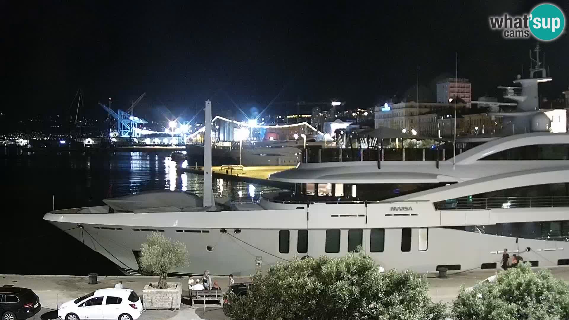 The Riva and Marina in Rijeka  – Live Webcam Croatia