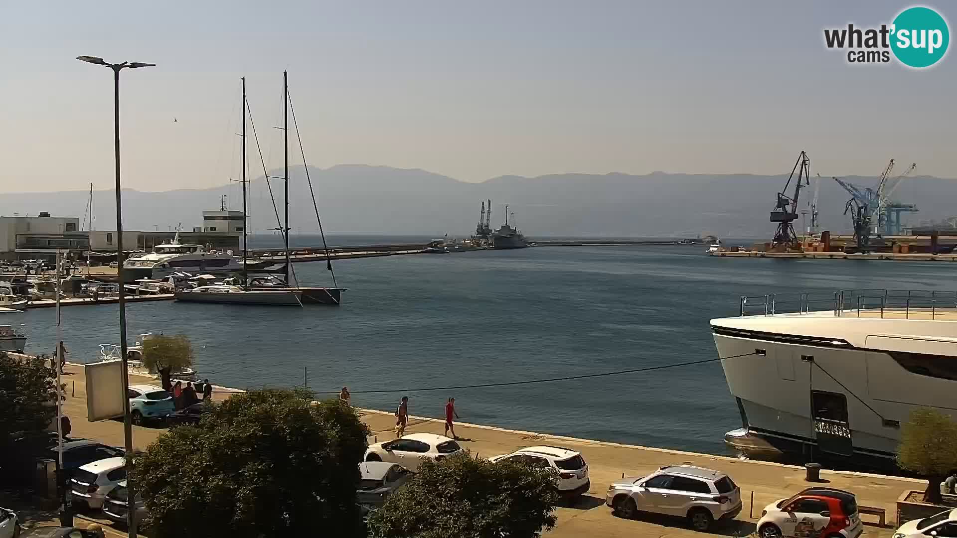 The Riva and Marina in Rijeka  – Live Webcam Croatia
