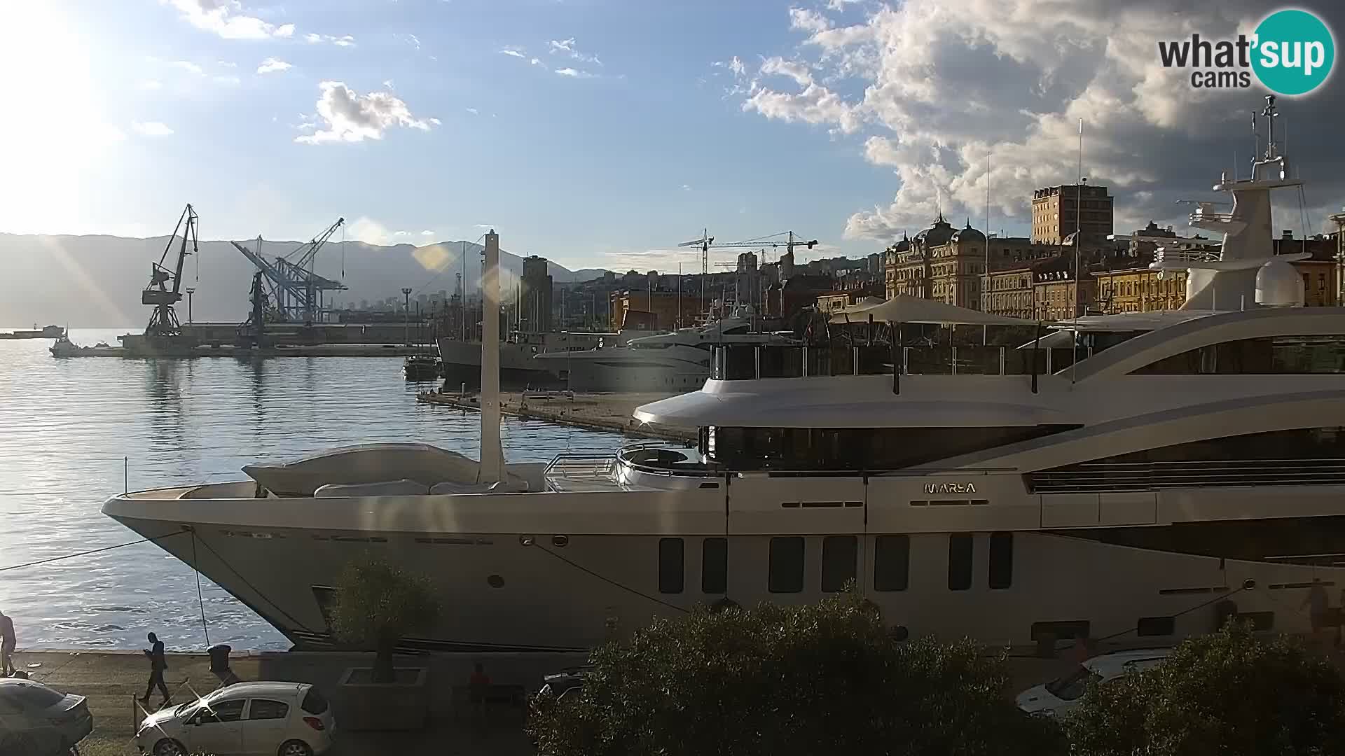 The Riva and Marina in Rijeka  – Live Webcam Croatia