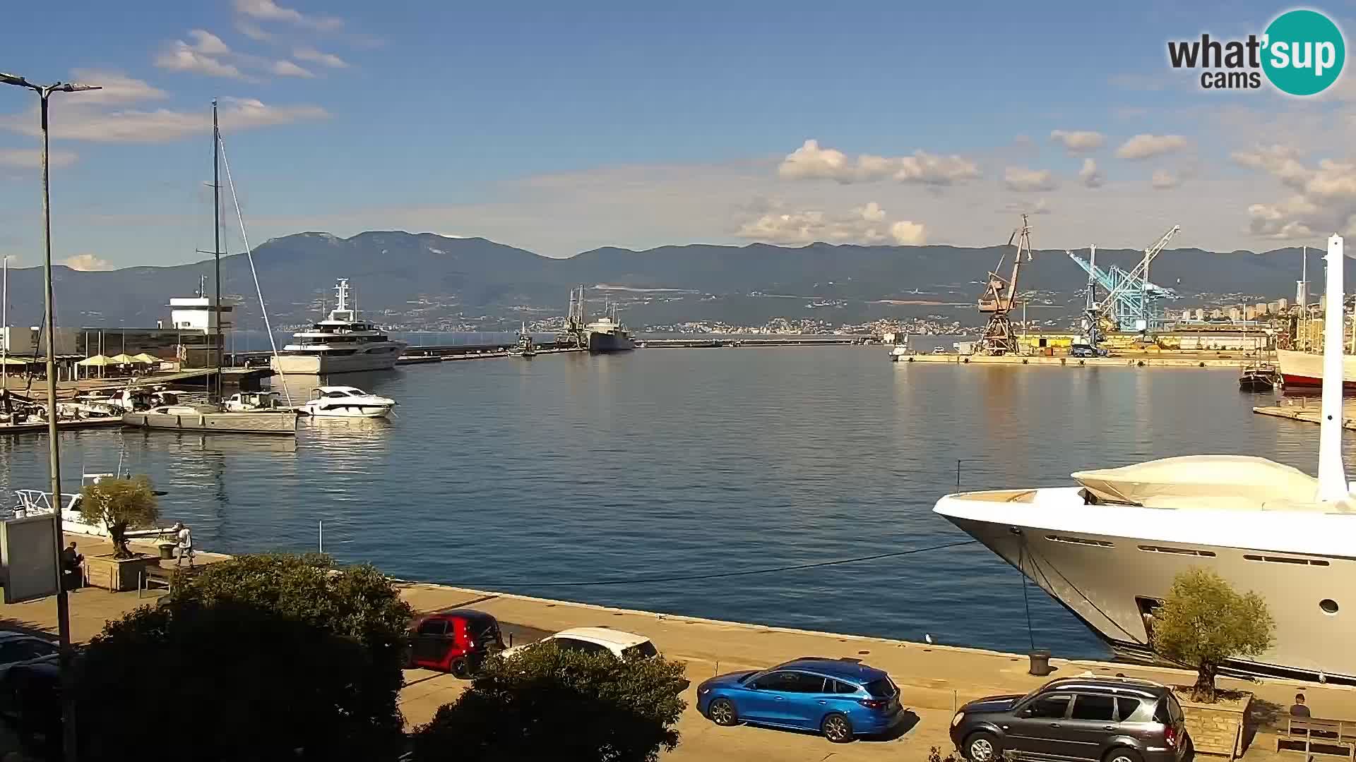 The Riva and Marina in Rijeka  – Live Webcam Croatia