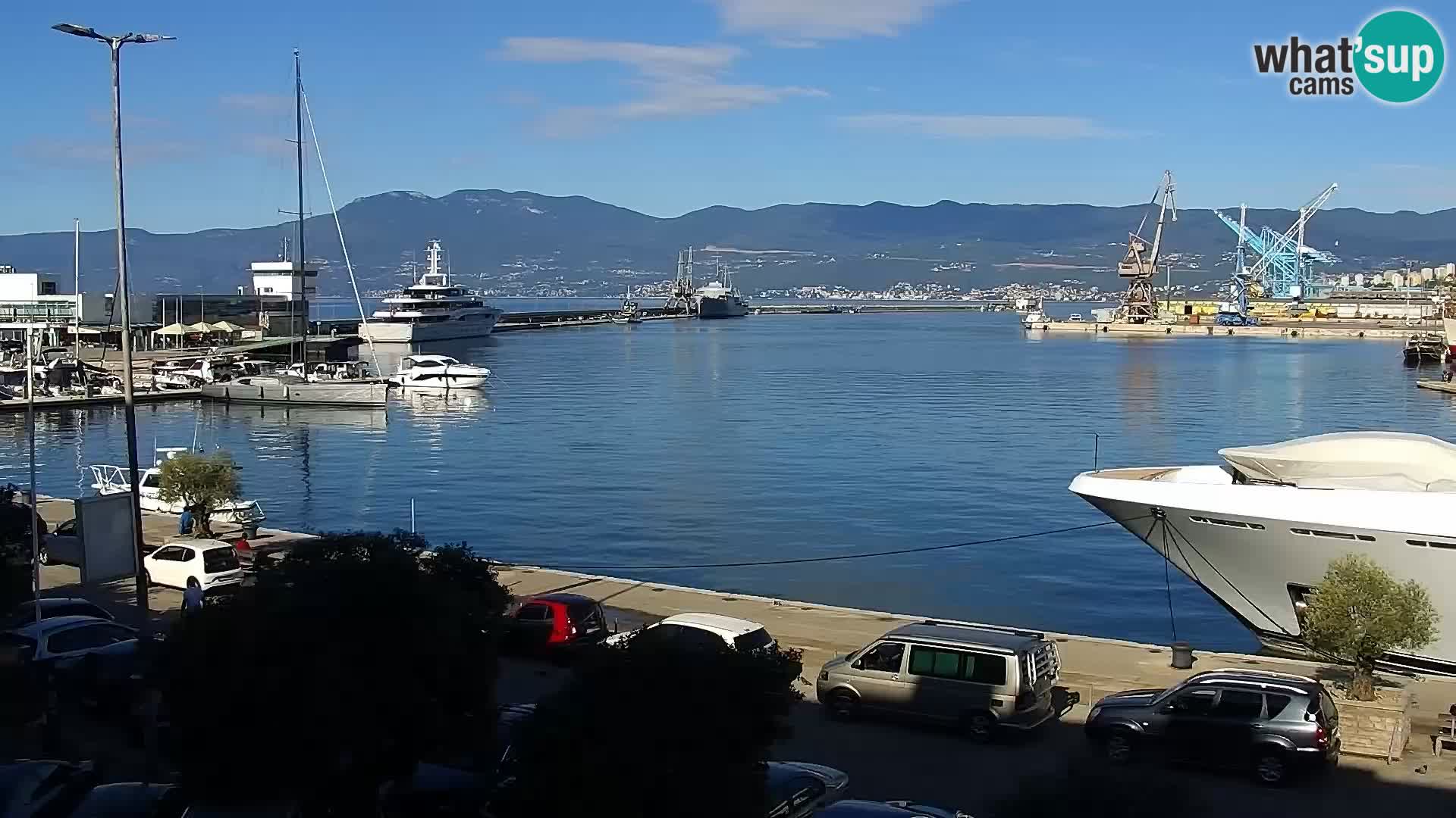 La Riva et Marina à Rijeka – Live Webcam Croatie