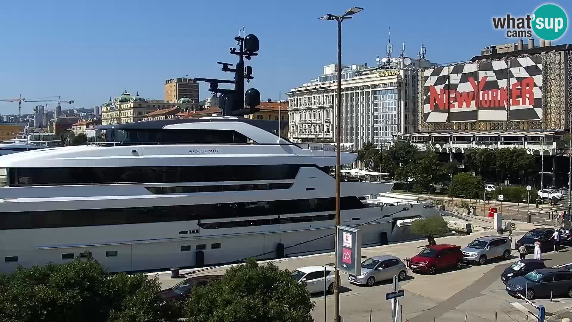 Die Riva und Marina in Rijeka – Live Webcam Kroatien